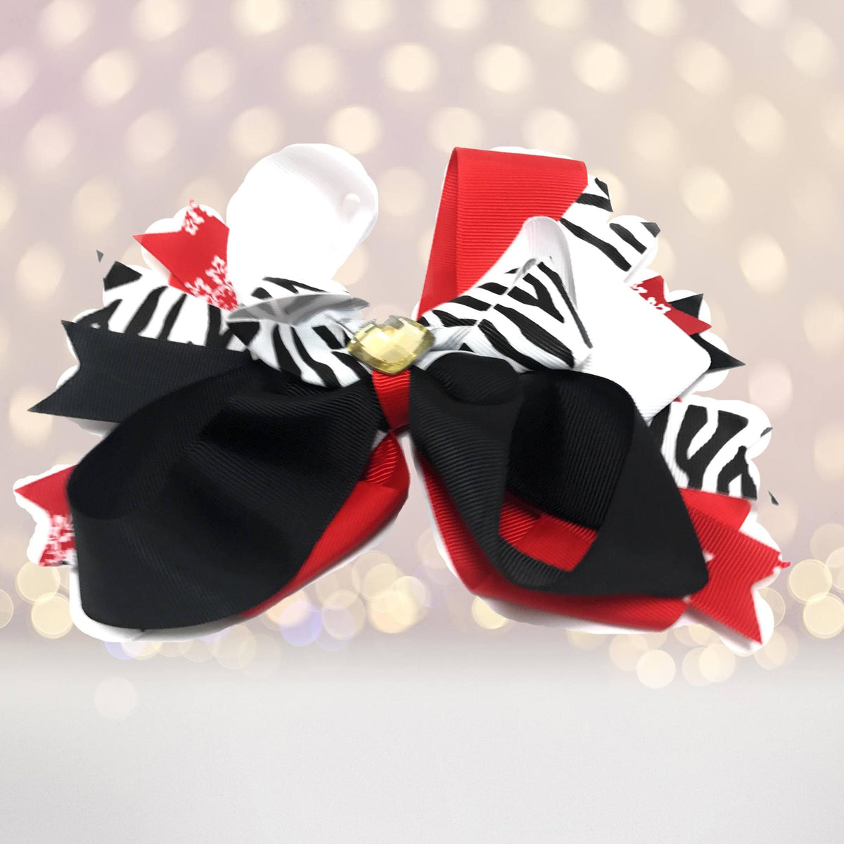 Big Hair Bow With Bling Stone