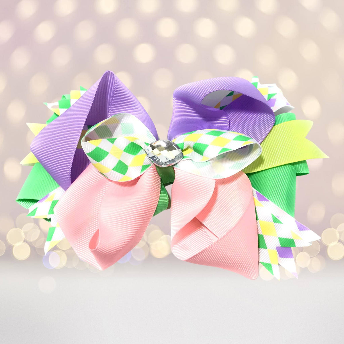 Big Hair Bow With Bling Stone
