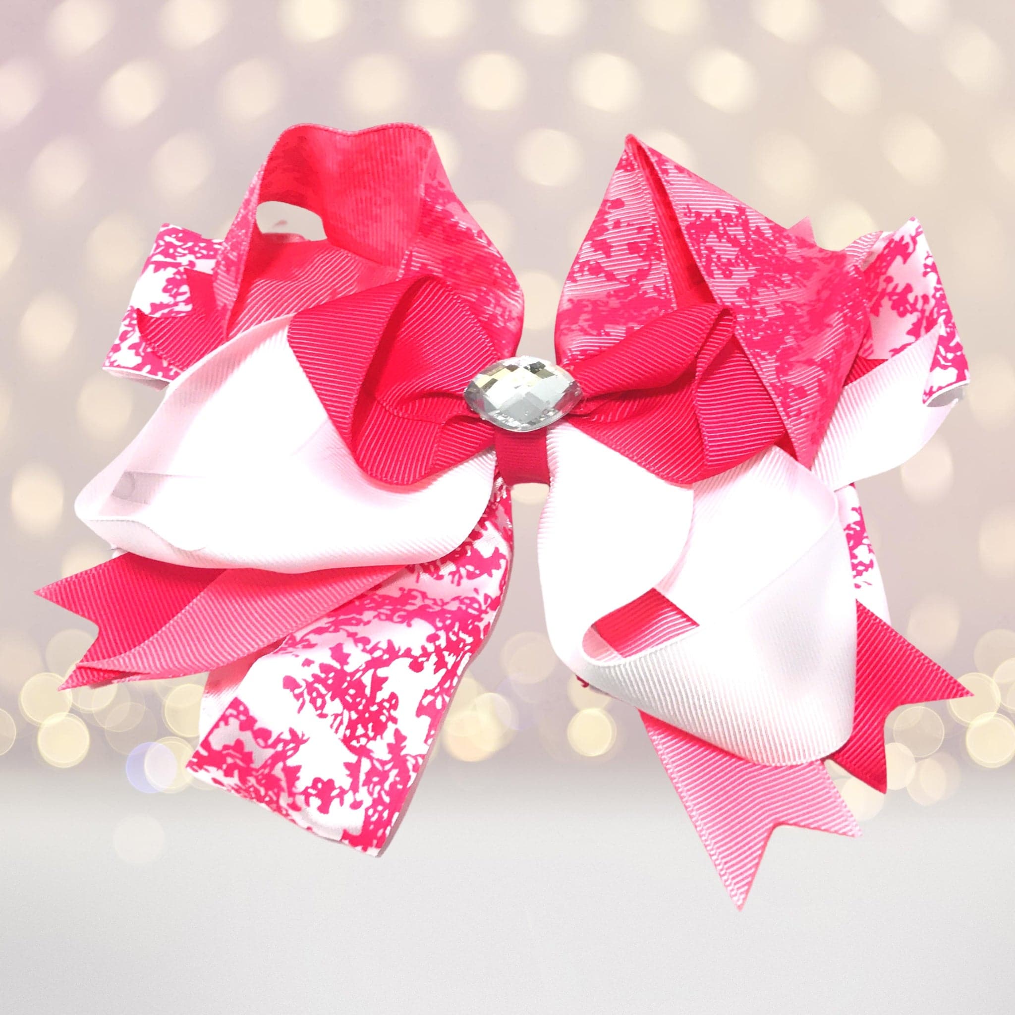 Big Hair Bow With Bling Stone