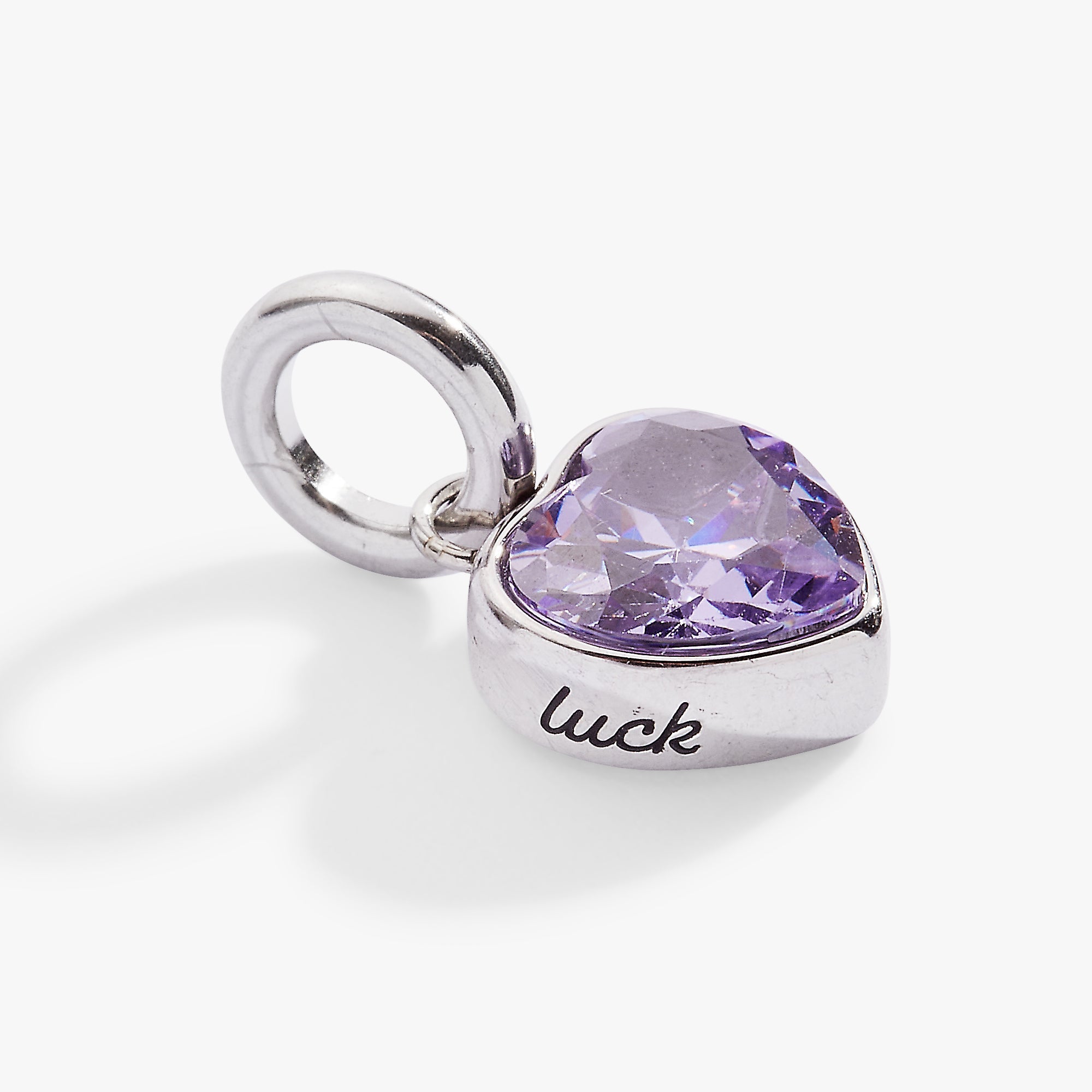 June 'luck' Heart Birthstone Charm