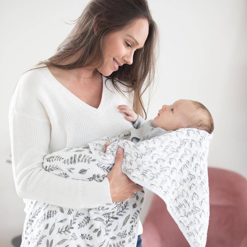 Just Be + Leaves Premium Cotton Snuggle Blanket