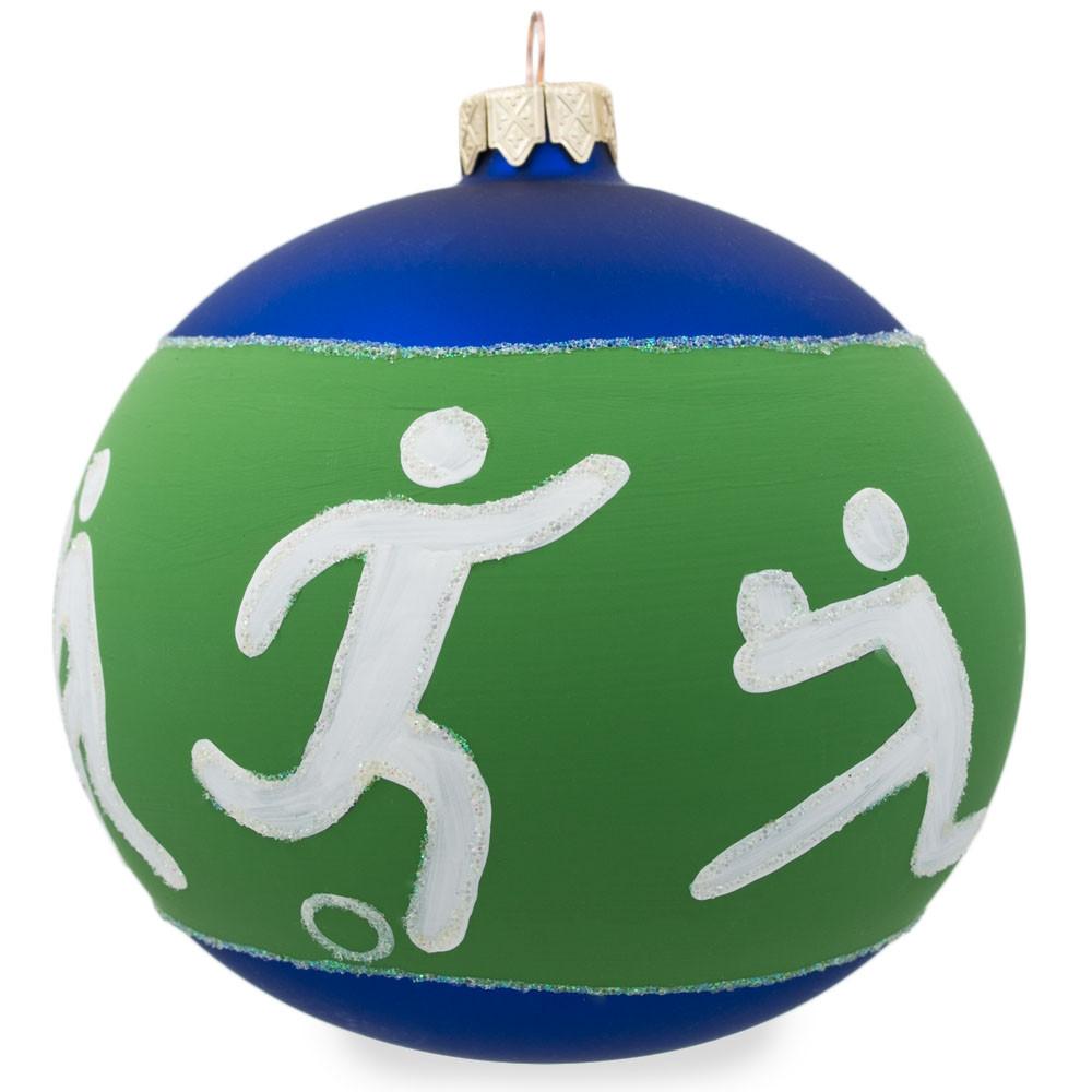 Usa Olympic Champions: Tennis, Gymnastics, Volleyball Blown Glass Ball Christmas Ornament 4 Inches