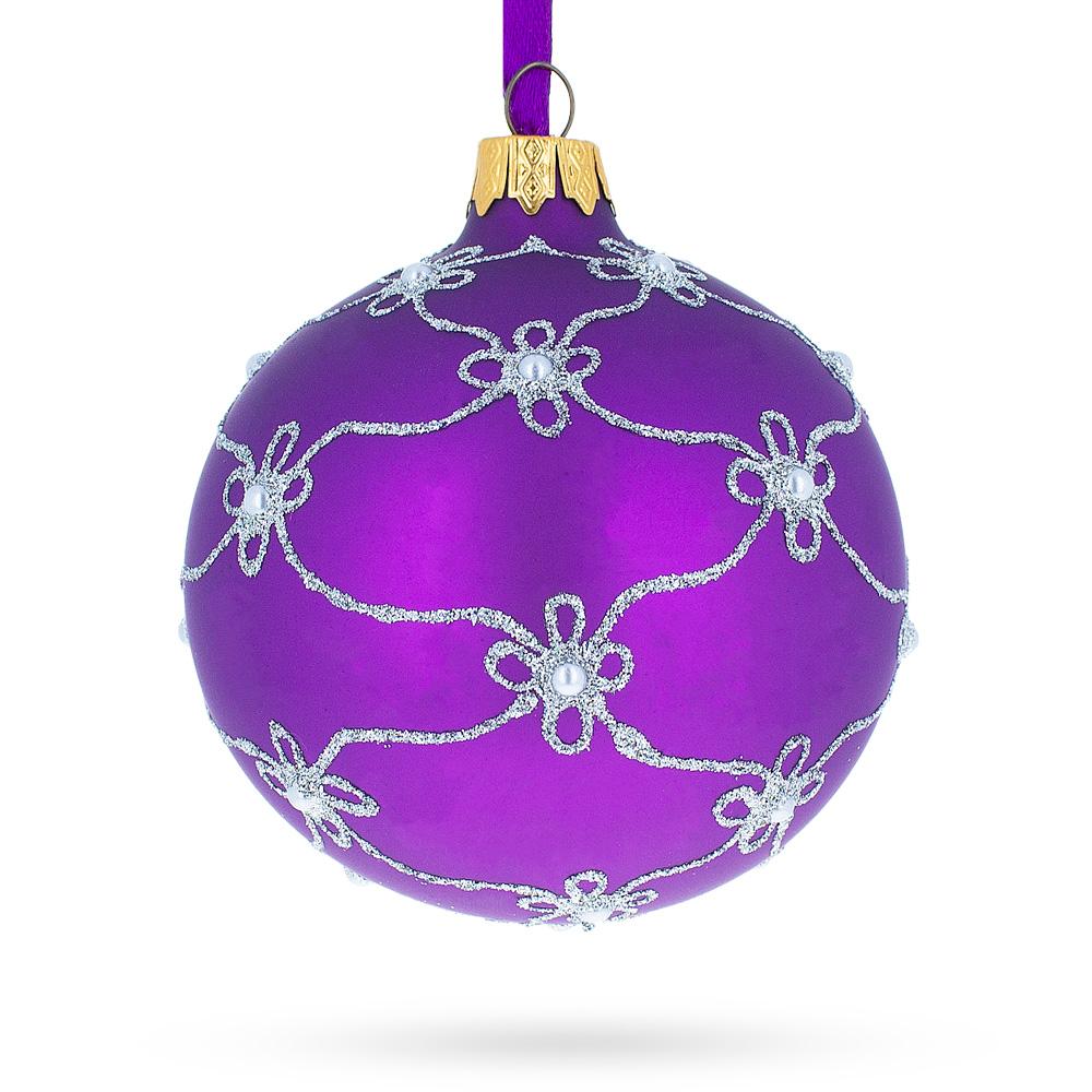 Regal 1906 Swan Egg Purple - Blown Glass Ball Christmas Ornament 3.25 Inches