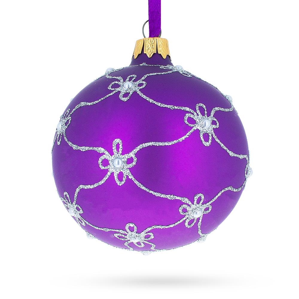 Regal 1906 Swan Egg Purple - Blown Glass Ball Christmas Ornament 3.25 Inches