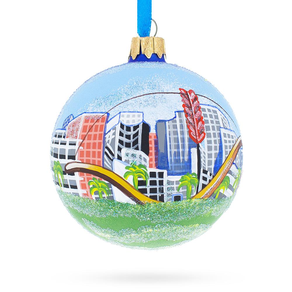 San Francisco, California Glass Ball Christmas Ornament 4 Inches