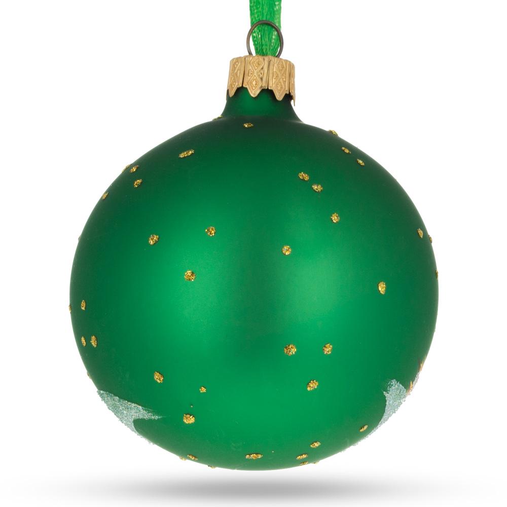 Cheers To The Beer Barrel - Blown Glass Ball Christmas Ornament 3.25 Inches