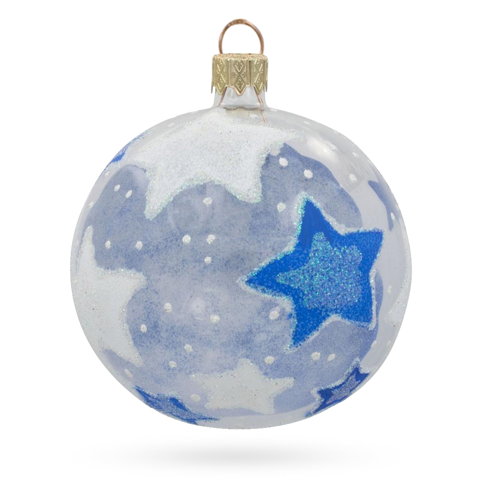 Enchanted Evening: Santa's Magical Rabbit Trick Blown Glass Ball Christmas Ornament 3.25 Inches