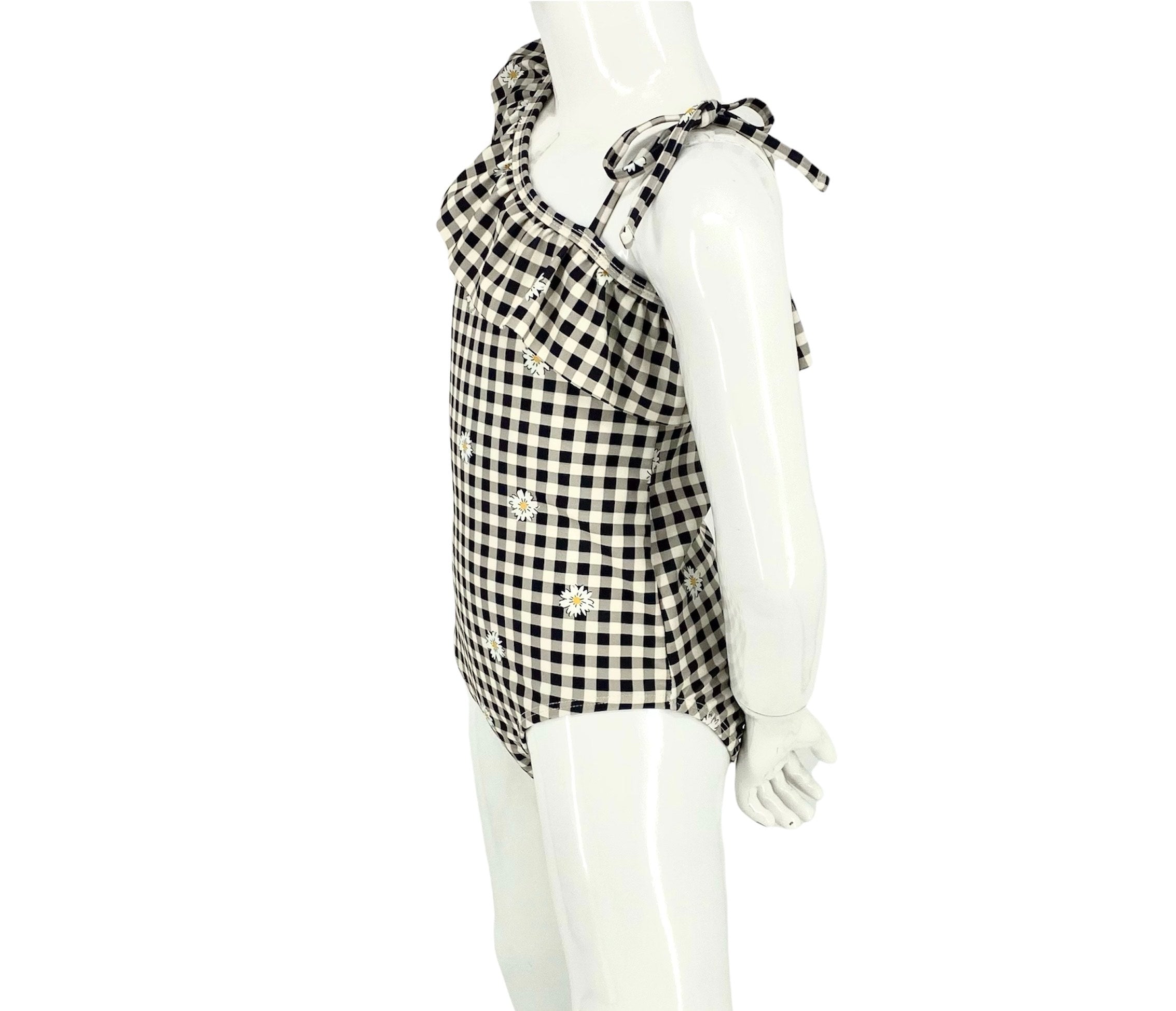 K4720-gingham Daisy Blk