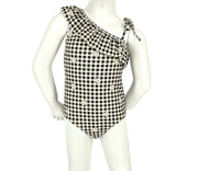 K4720-gingham Daisy Blk