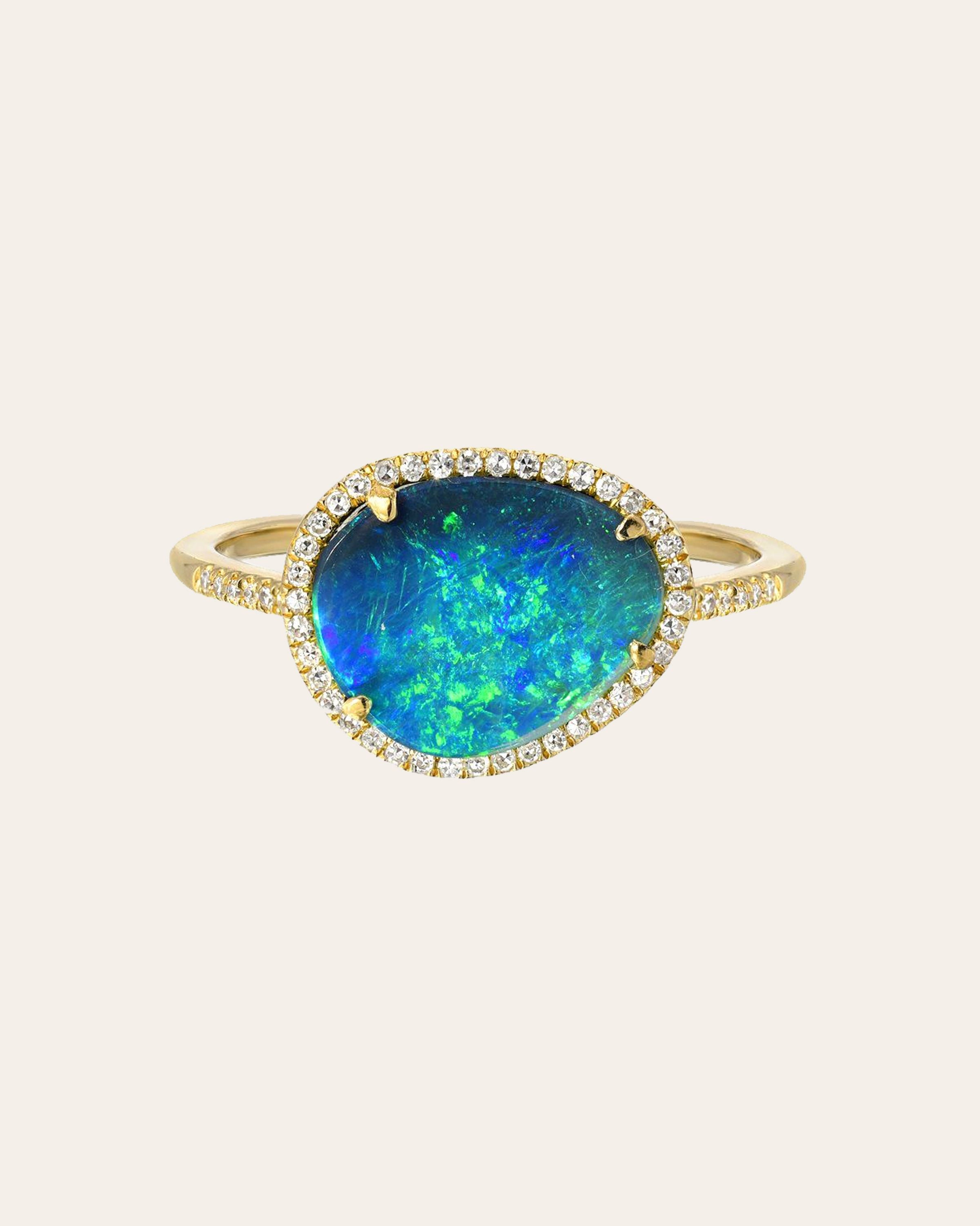 Diamond Opal Ring