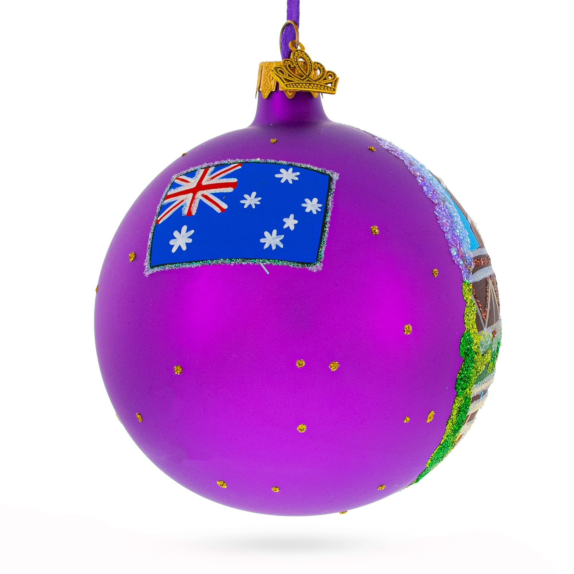 Harbor Bridge, Sydney, Australia Glass Ball Christmas Ornament 4 Inches