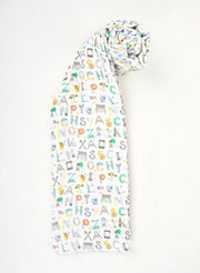 Nyc Alphabet Soup Shawl Blanket