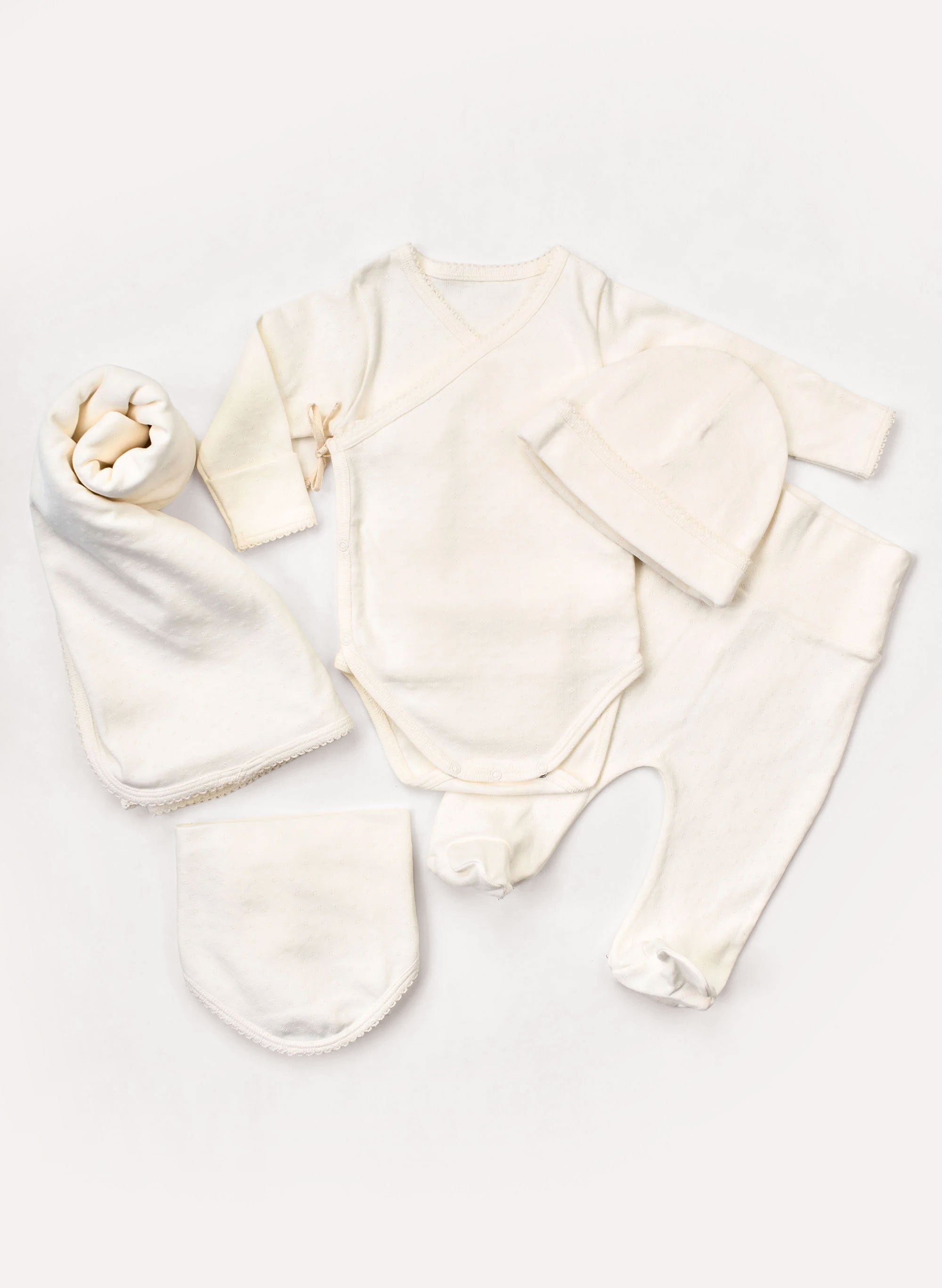 Welcome Baby Pointelle 5 Piece Set