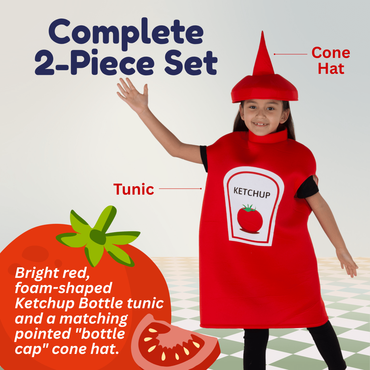 Ketchup Bottle Costume - Kids