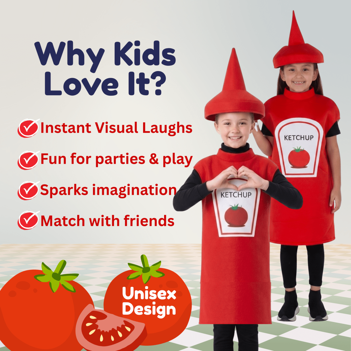 Ketchup Bottle Costume - Kids