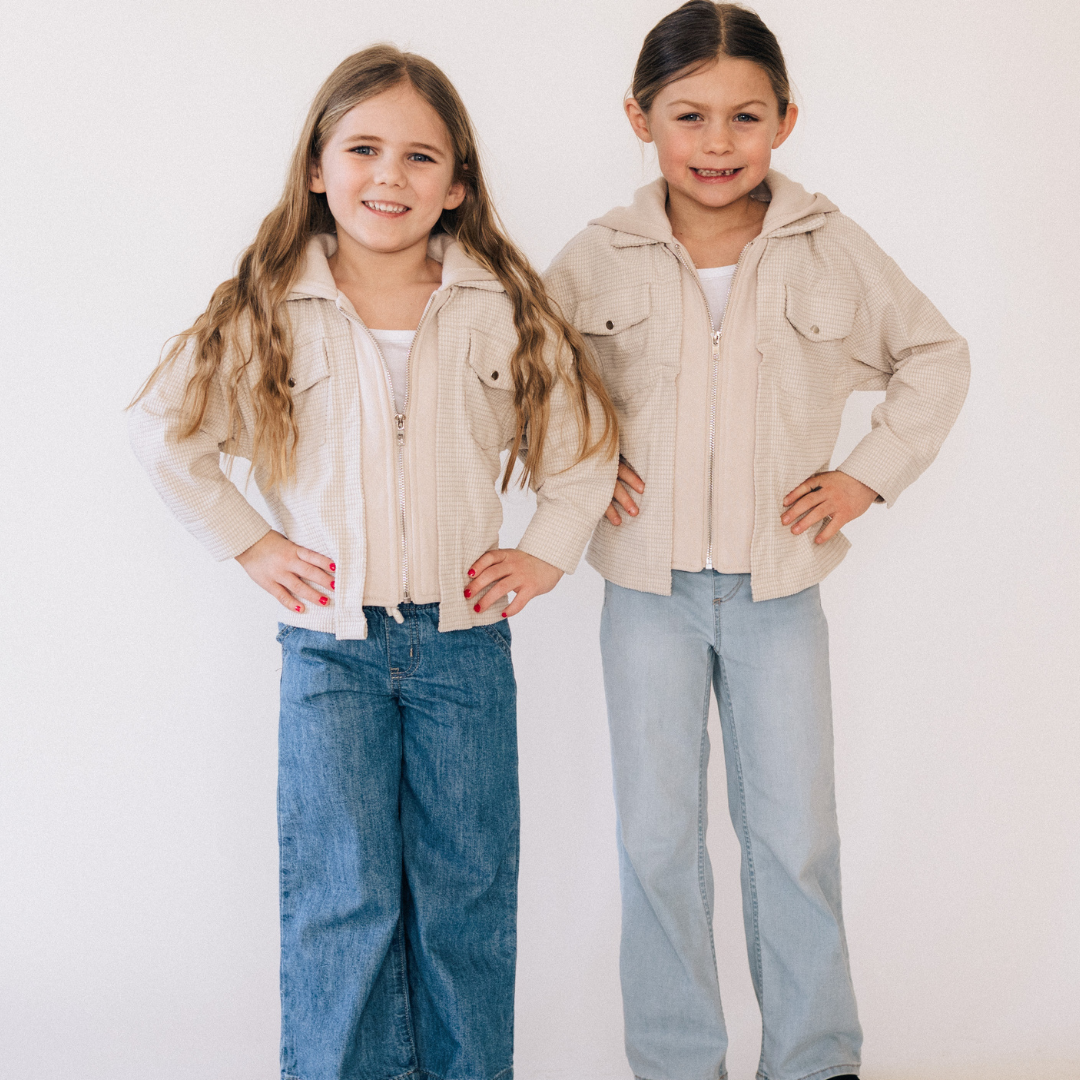 Textured Khaki Jacket - Child
