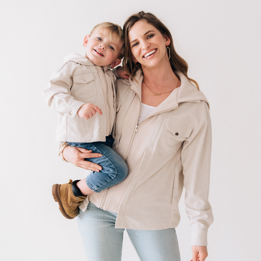 Textured Khaki Jacket - Child