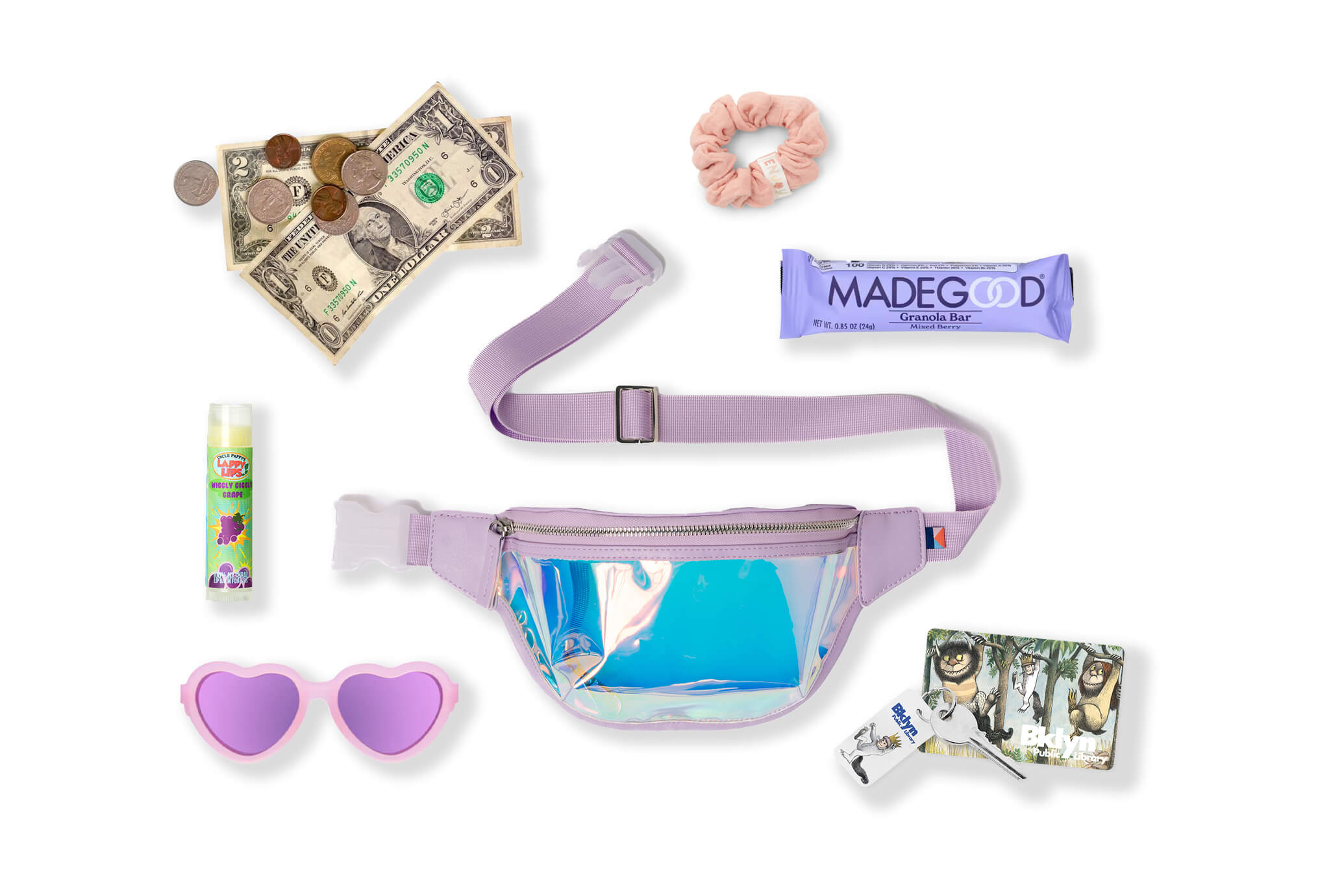 Kids Belt Bag - Iridescent Clear