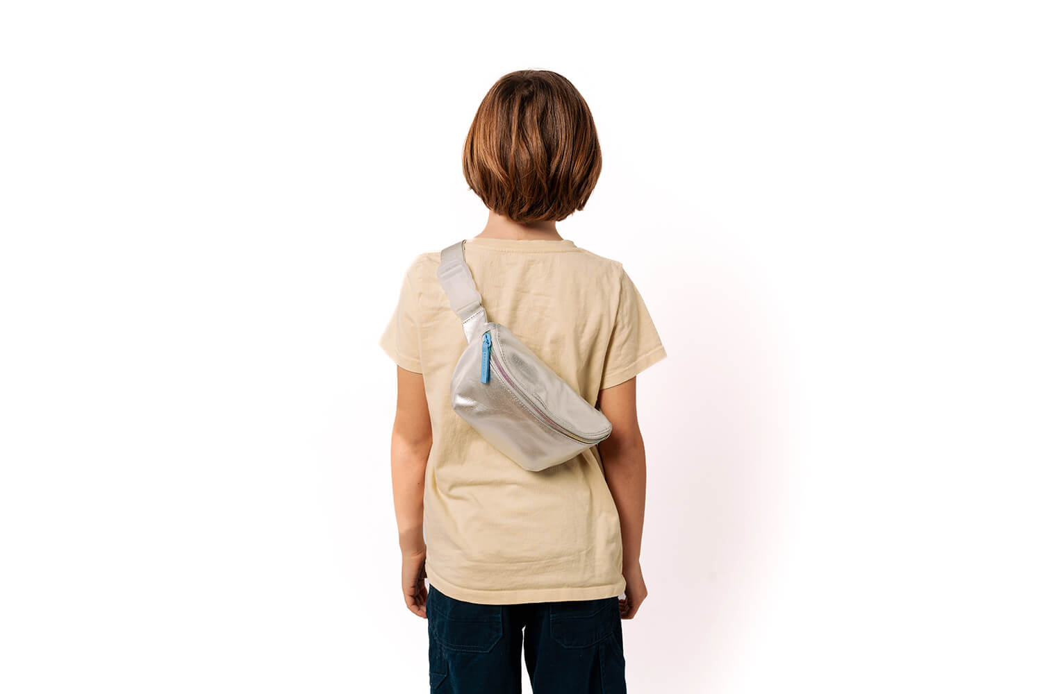 Kids Belt Bag - Silver Canvas
