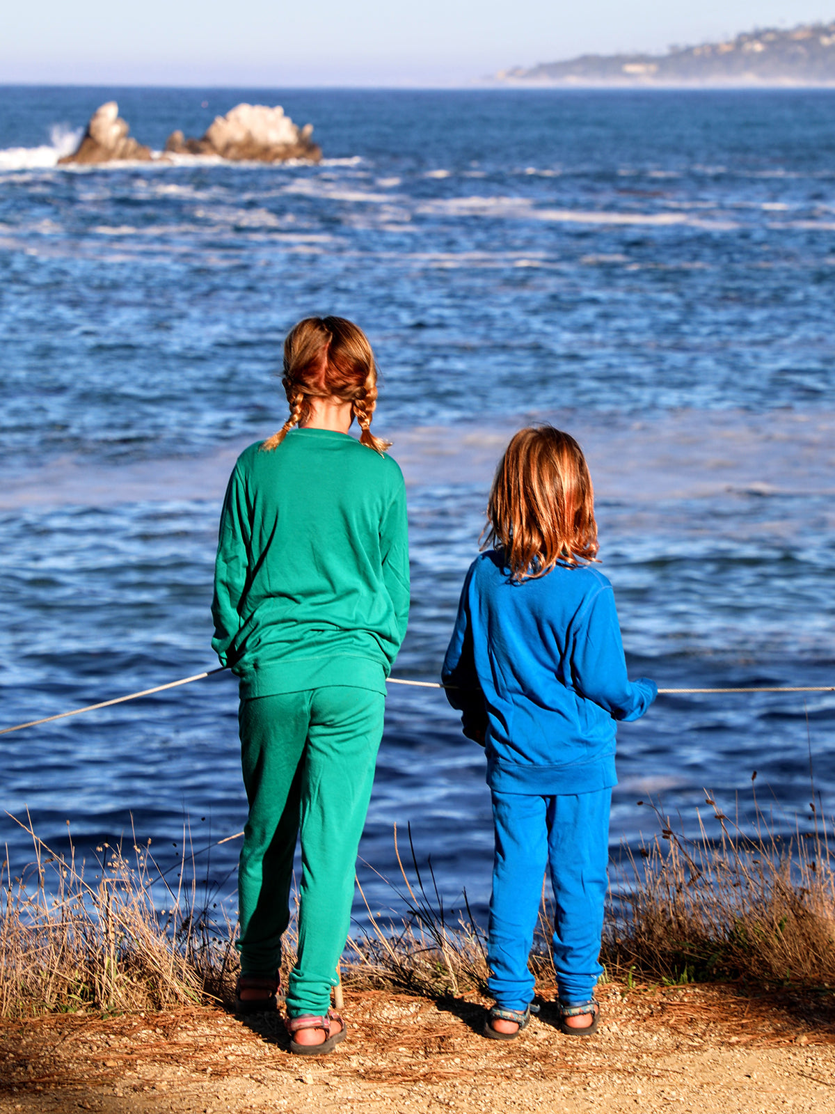 Kids Midweight Merino Jogger And Crew Set