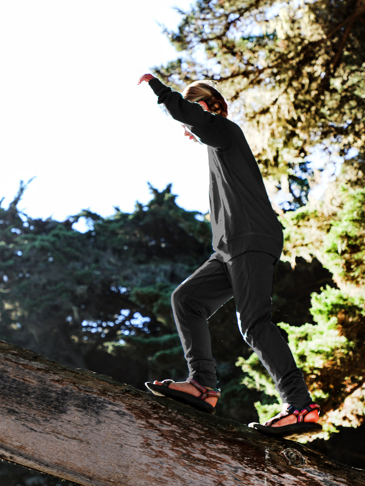 Kids Midweight Merino Jogger And Crew Set