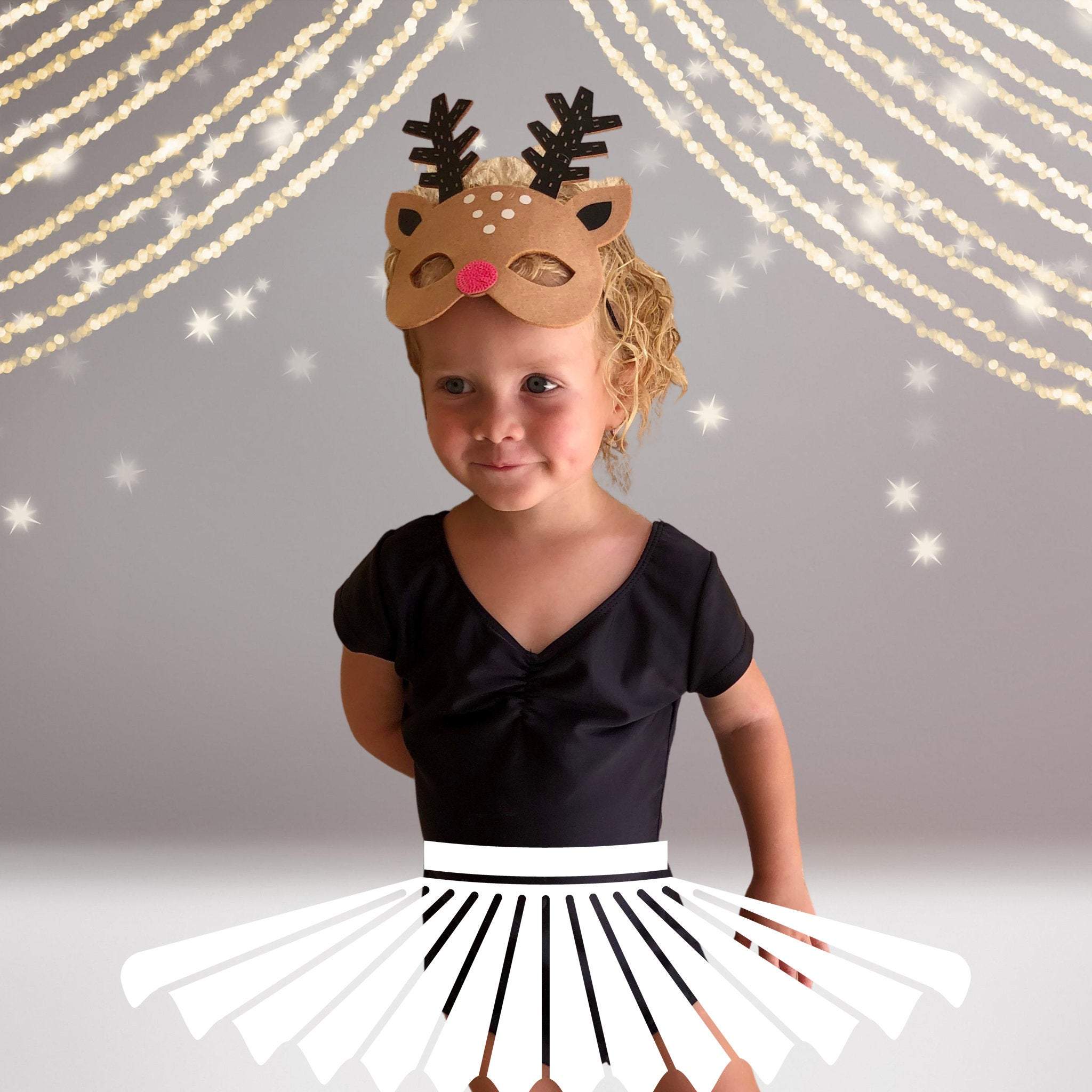 Kids Reindeer Costume Mask, Playtime Reindeer Mask For Christmas, Child Reindeer Costume Mask, Deer Costume Mask, Toddler Reindeer Mask