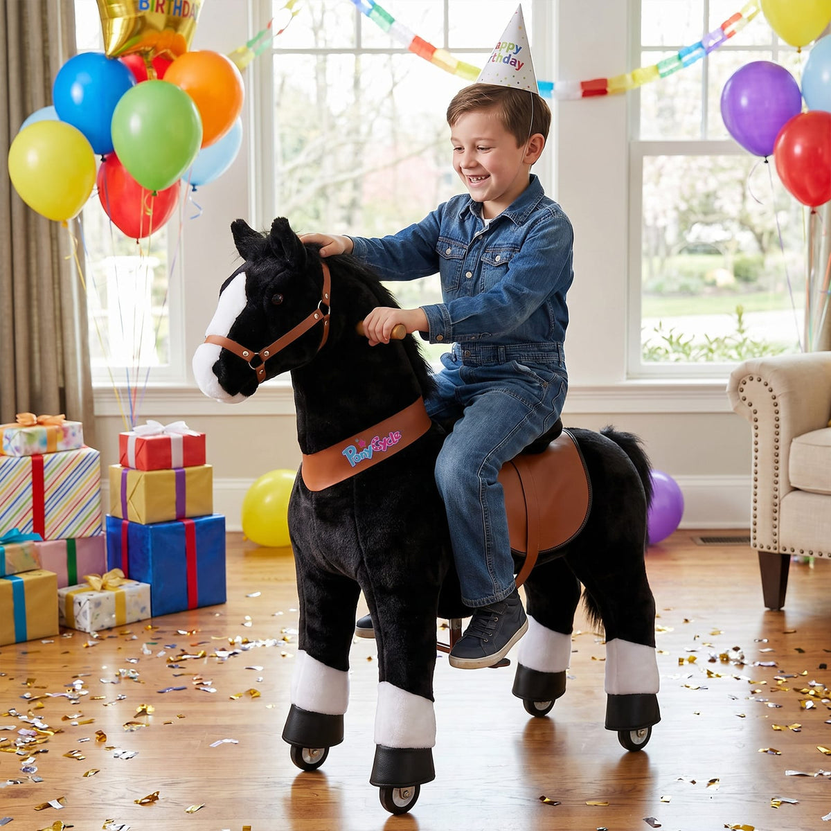 Model U® Horse Ride-on Toy Age 7+ – Black