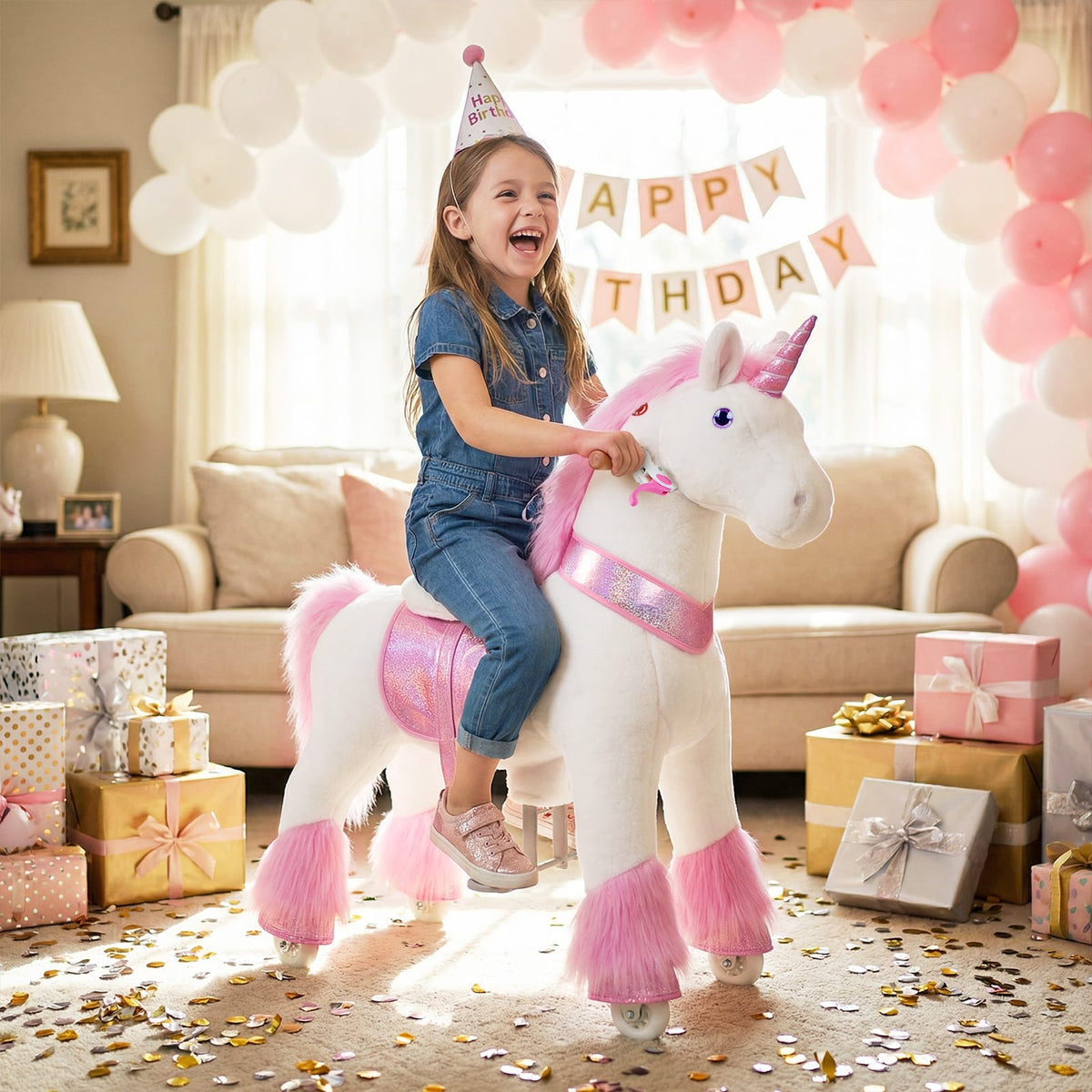 Model U® Unicorn Ride-on Toy Age 7+ – Pink