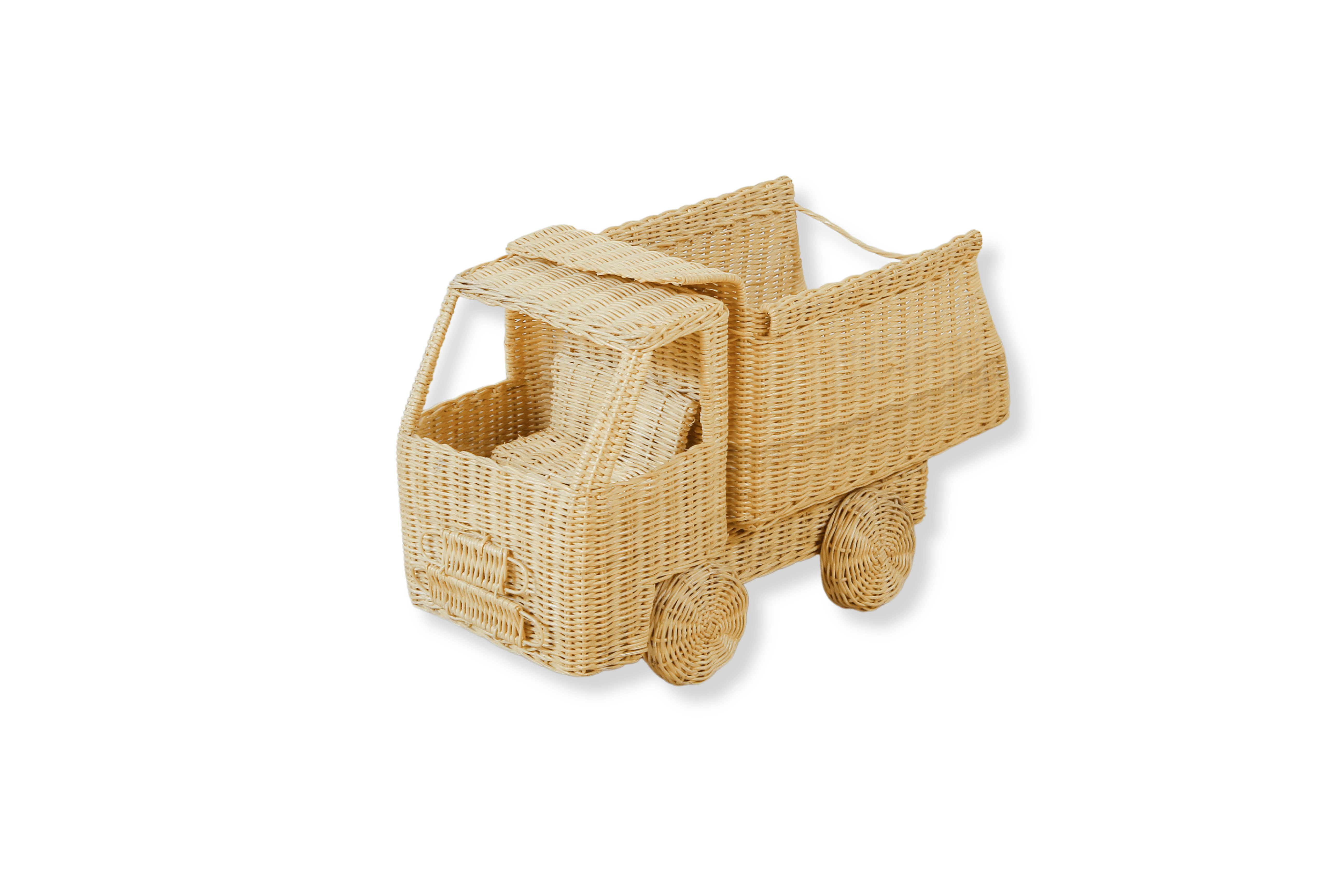 The Eco-hauler: Handwoven Rattan Dump Truck | Kids Toy Truck