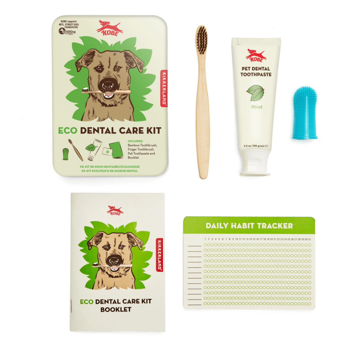 Kikkerland Dog Eco Dental Care Kit
