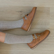Kiltie T-strap - Cognac