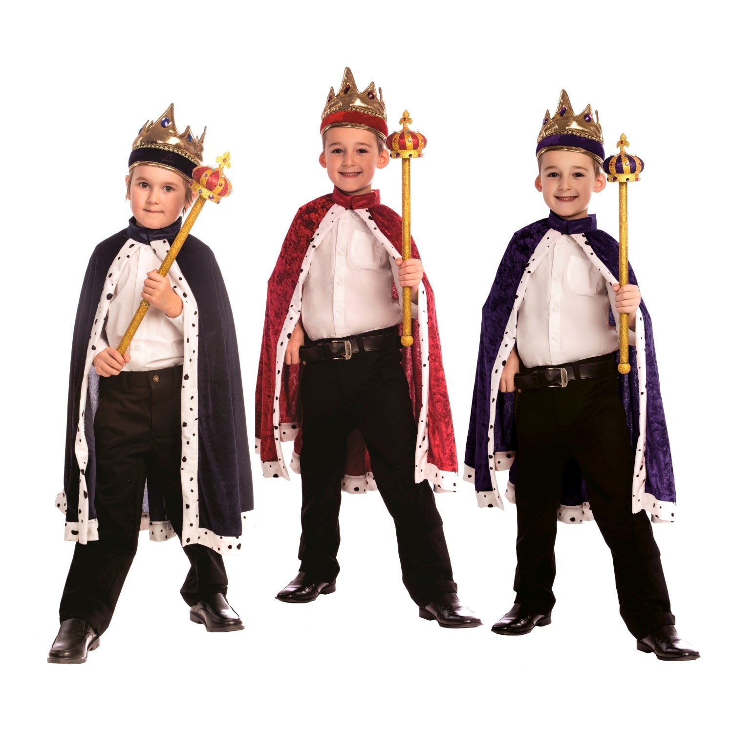 King Crown And Robe Costume - Kids