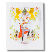 King Ludwig Ii Risograph Print