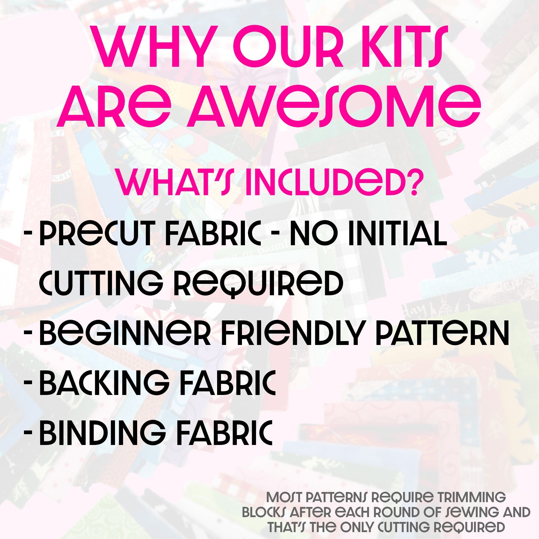 Spring Quilted Table Runner Kit Bundle - April, May, June