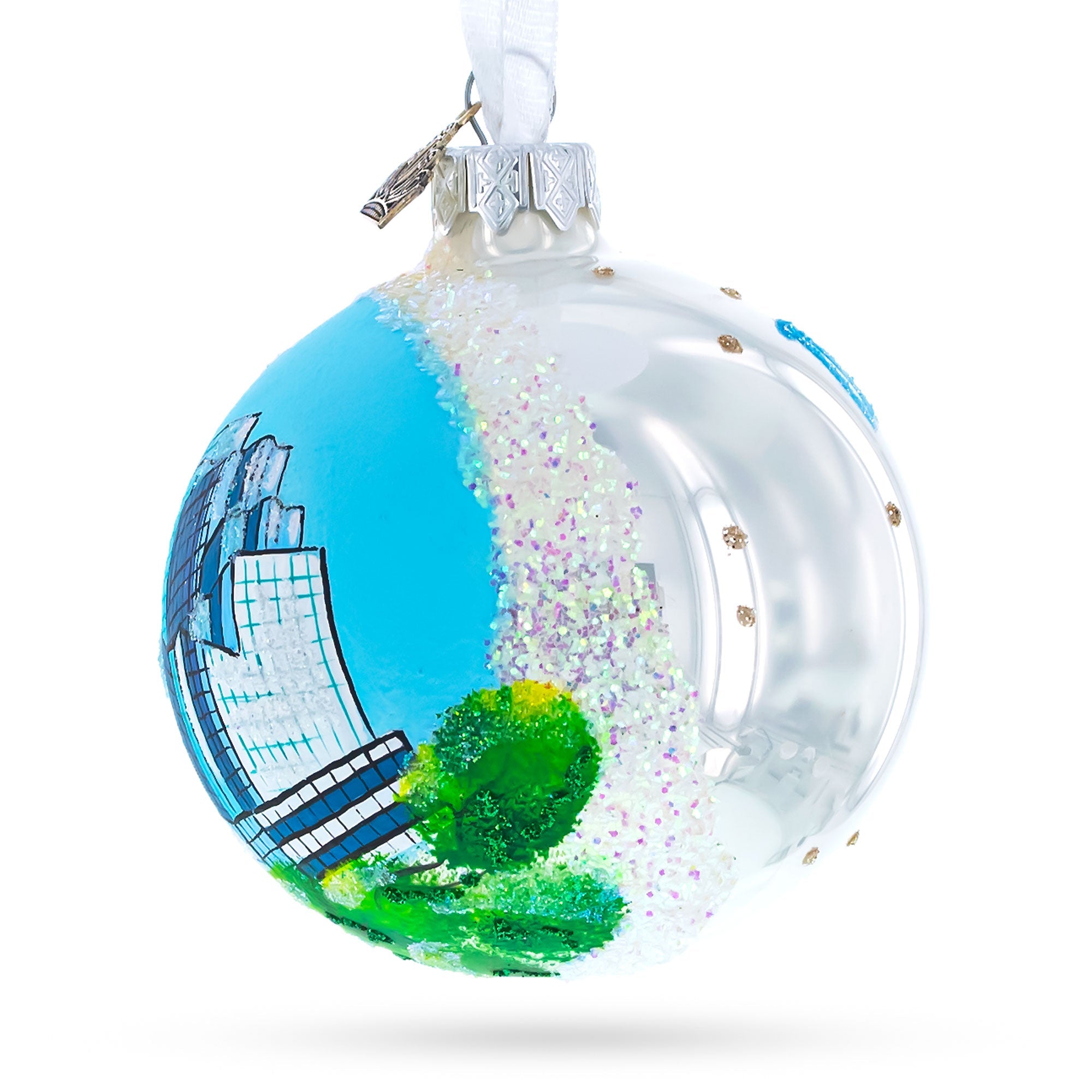 Dallas, Texas Glass Ball Christmas Ornament 3.25 Inches