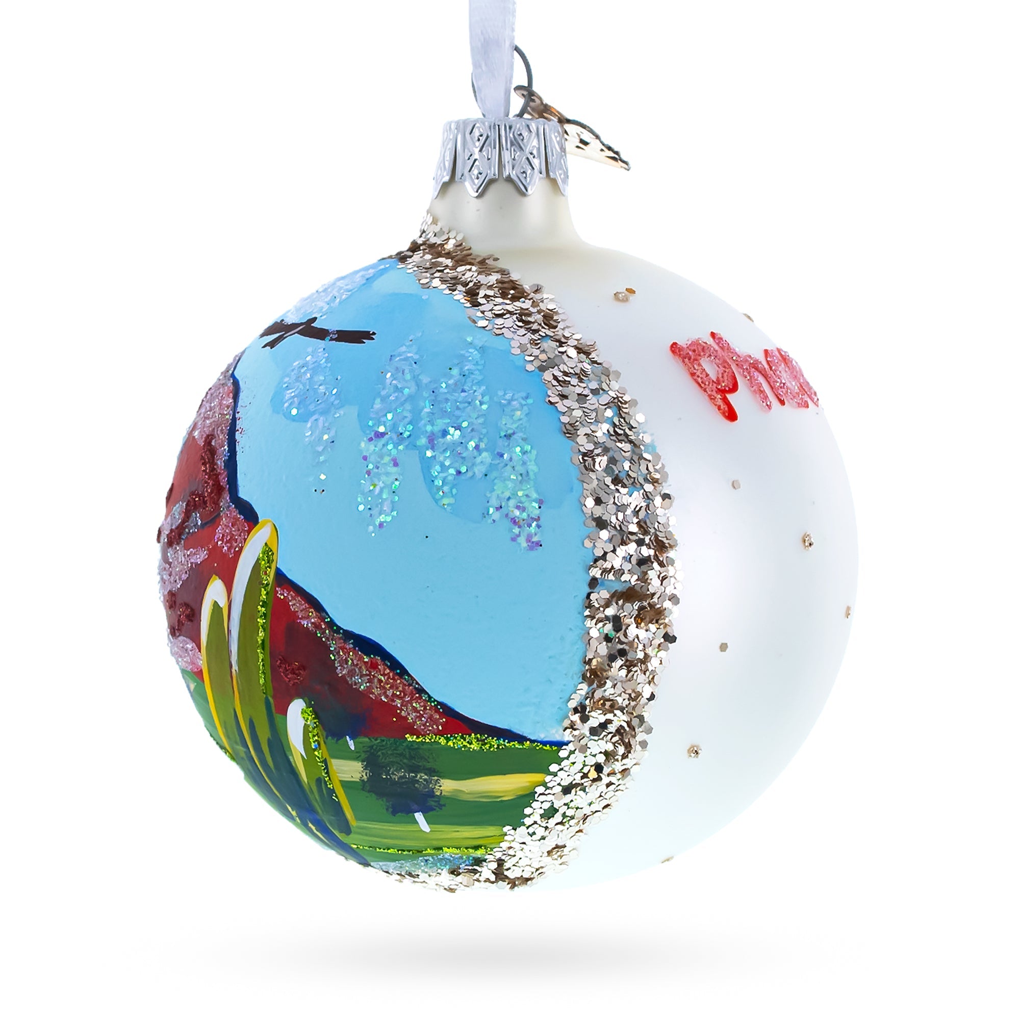 Desert Botanical Garden Phoenix, Arizona Glass Ball Christmas Ornament 3.25 Inches