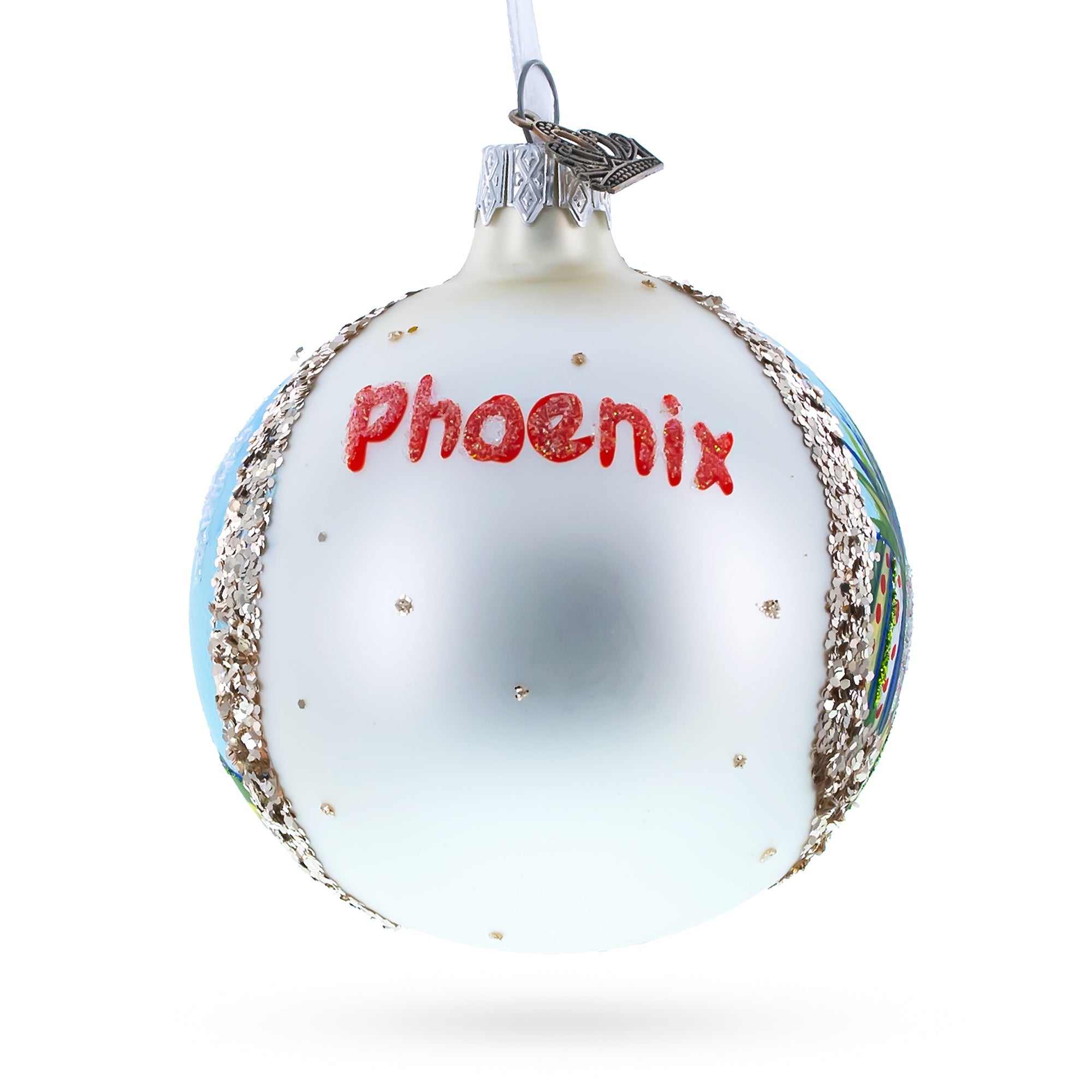 Desert Botanical Garden Phoenix, Arizona Glass Ball Christmas Ornament 3.25 Inches