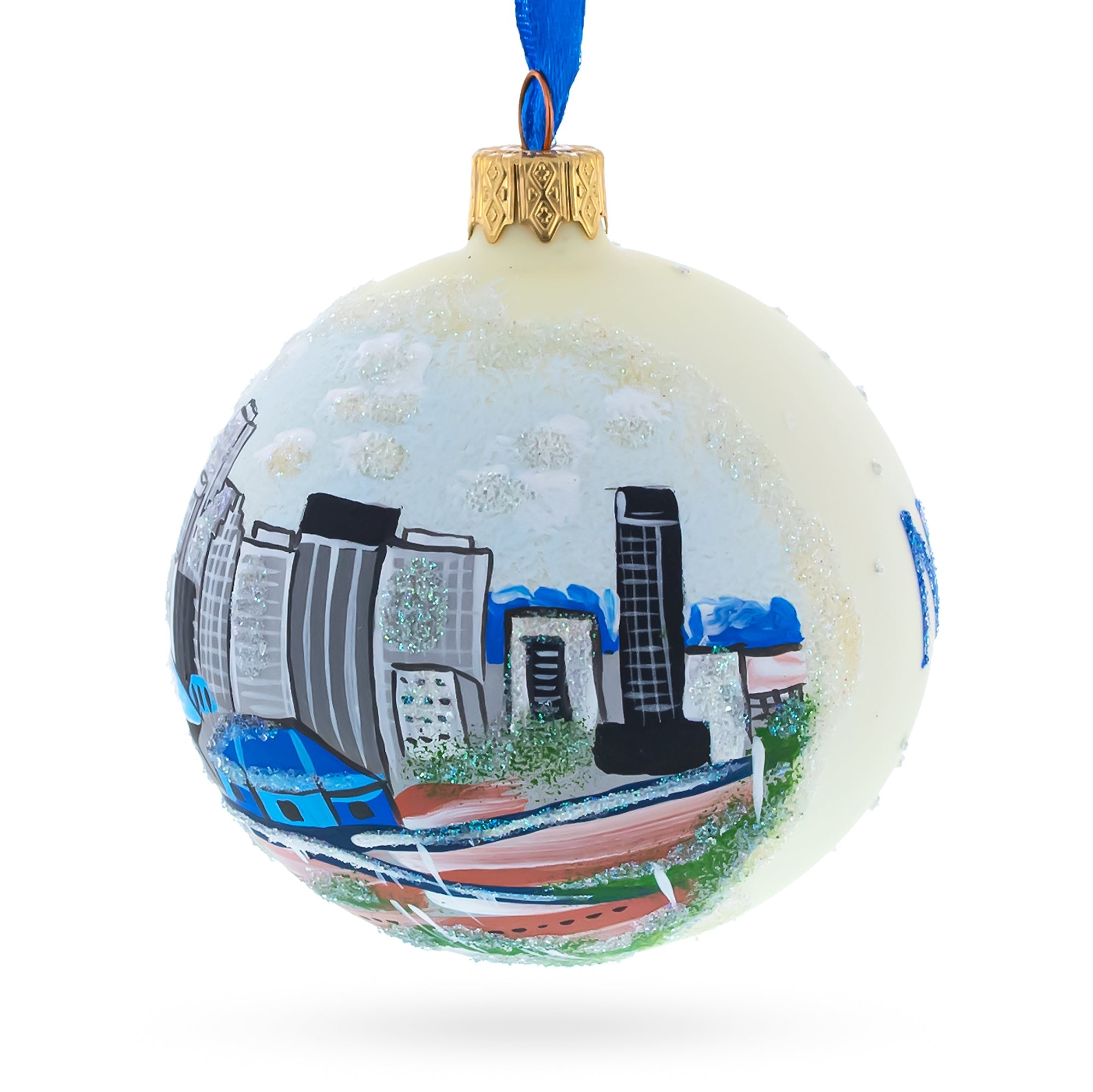 New Orleans, Louisiana Glass Ball Christmas Ornament 3.25 Inches