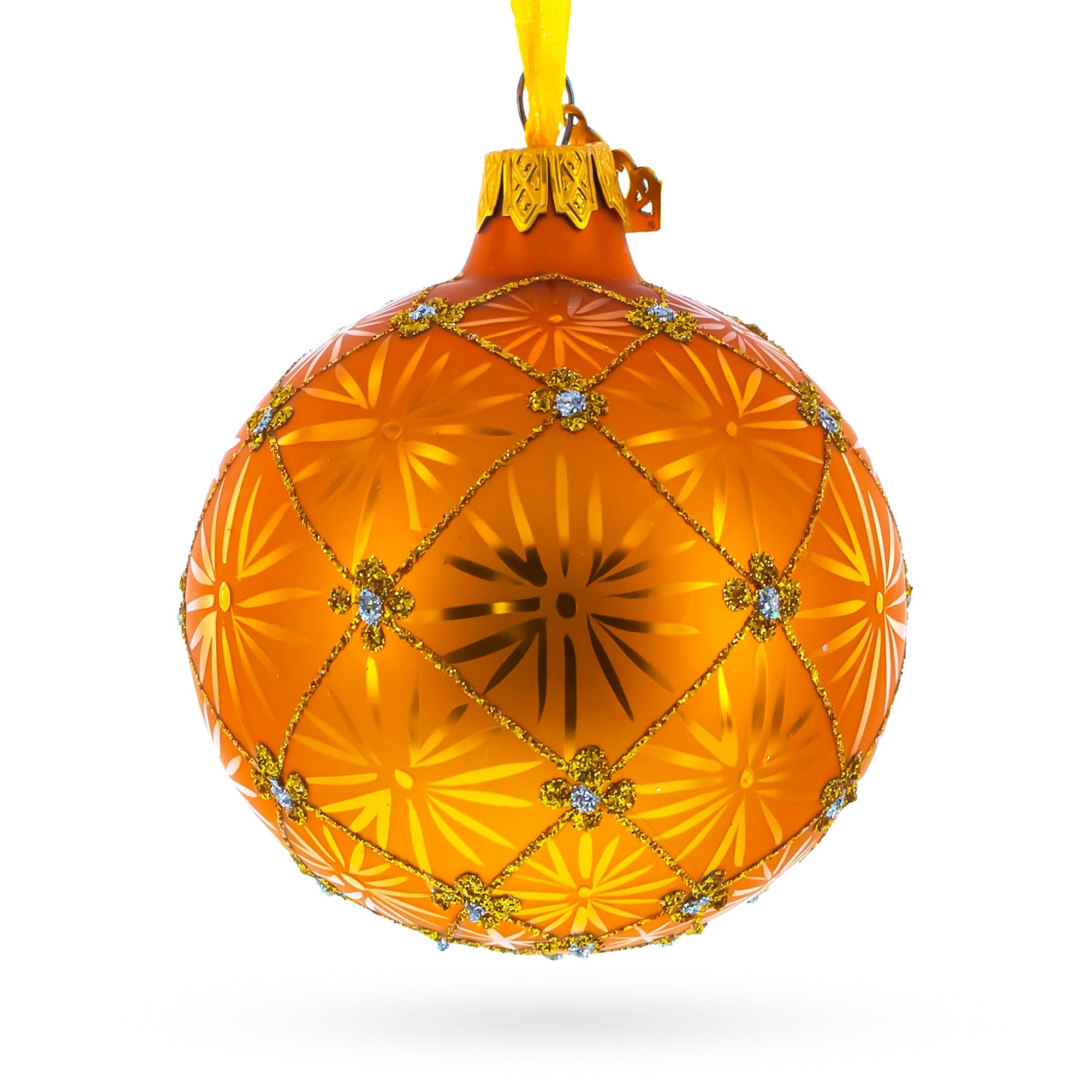 Regal 1897 Coronation Royal Egg Gold - Blown Glass Christmas Ornament 3.25 Inches