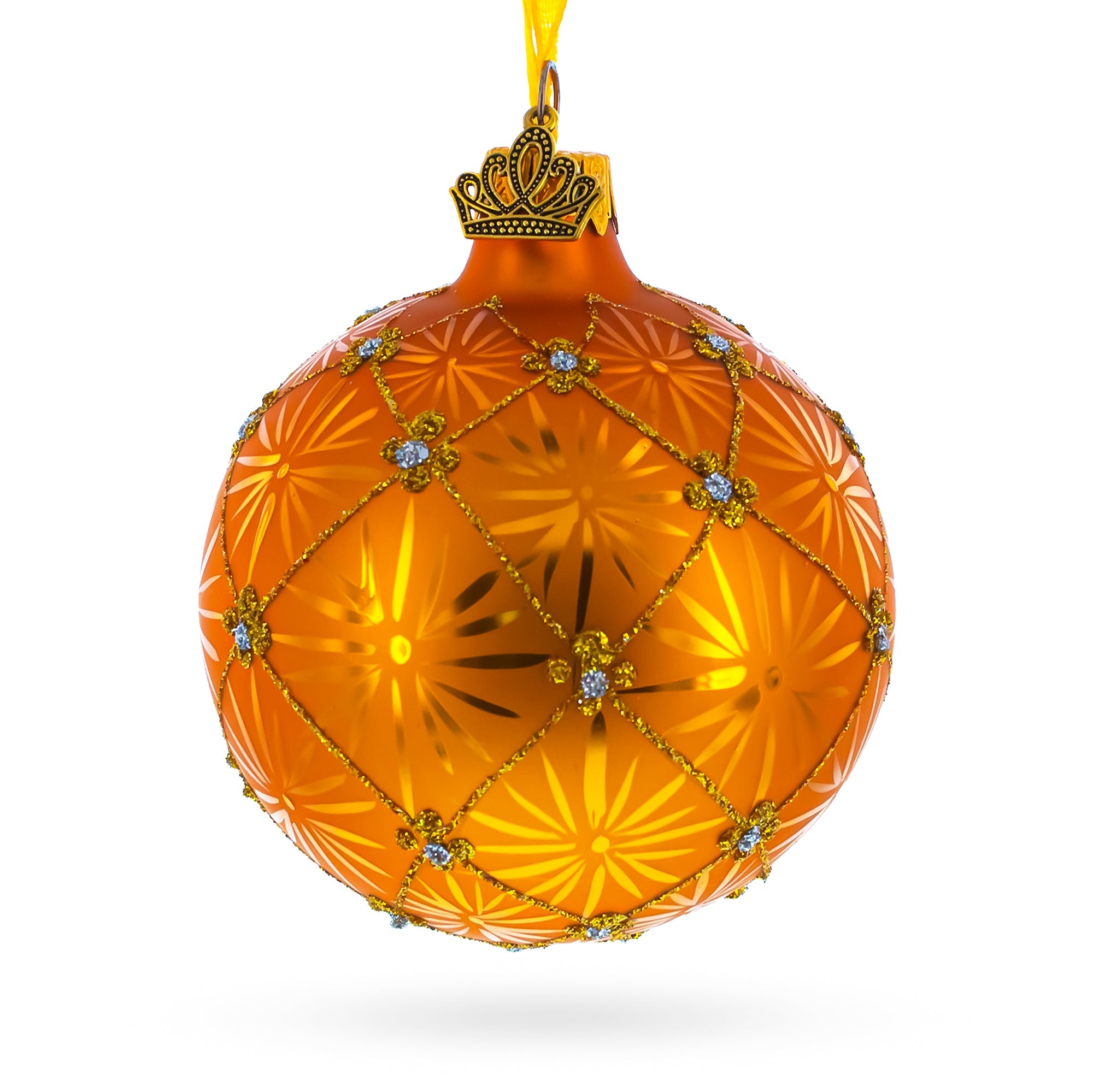 Regal 1897 Coronation Royal Egg Gold - Blown Glass Christmas Ornament 3.25 Inches