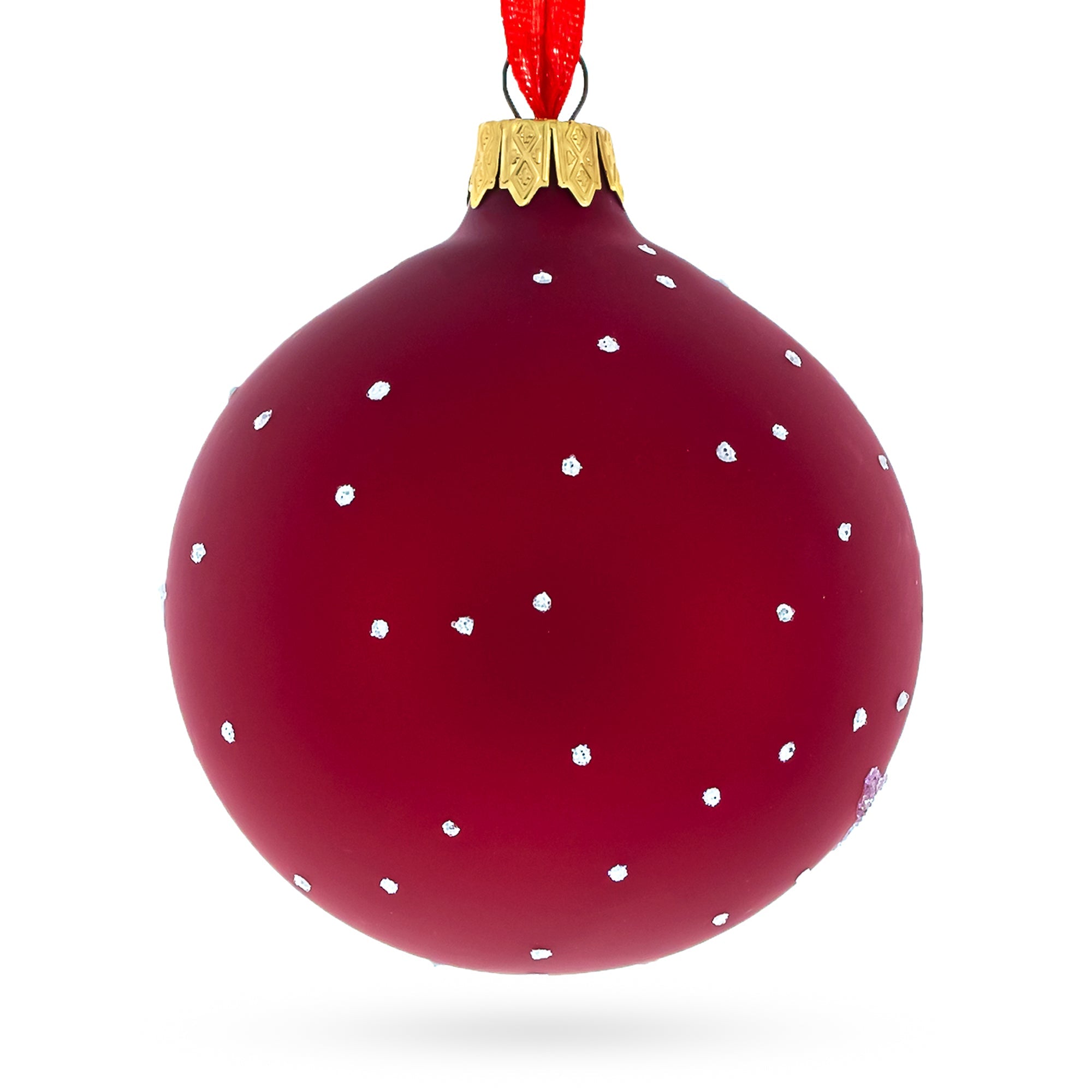 Spinal Care Specialist: Chiropractor Blown Glass Ball Christmas Ornament 3.25 Inches