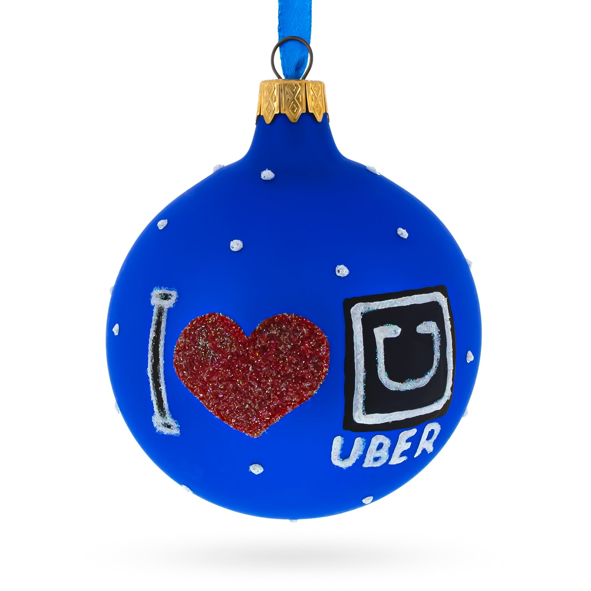 City Ride: The Taxi Cab Blown Glass Ball Christmas Ornament 3.25 Inches