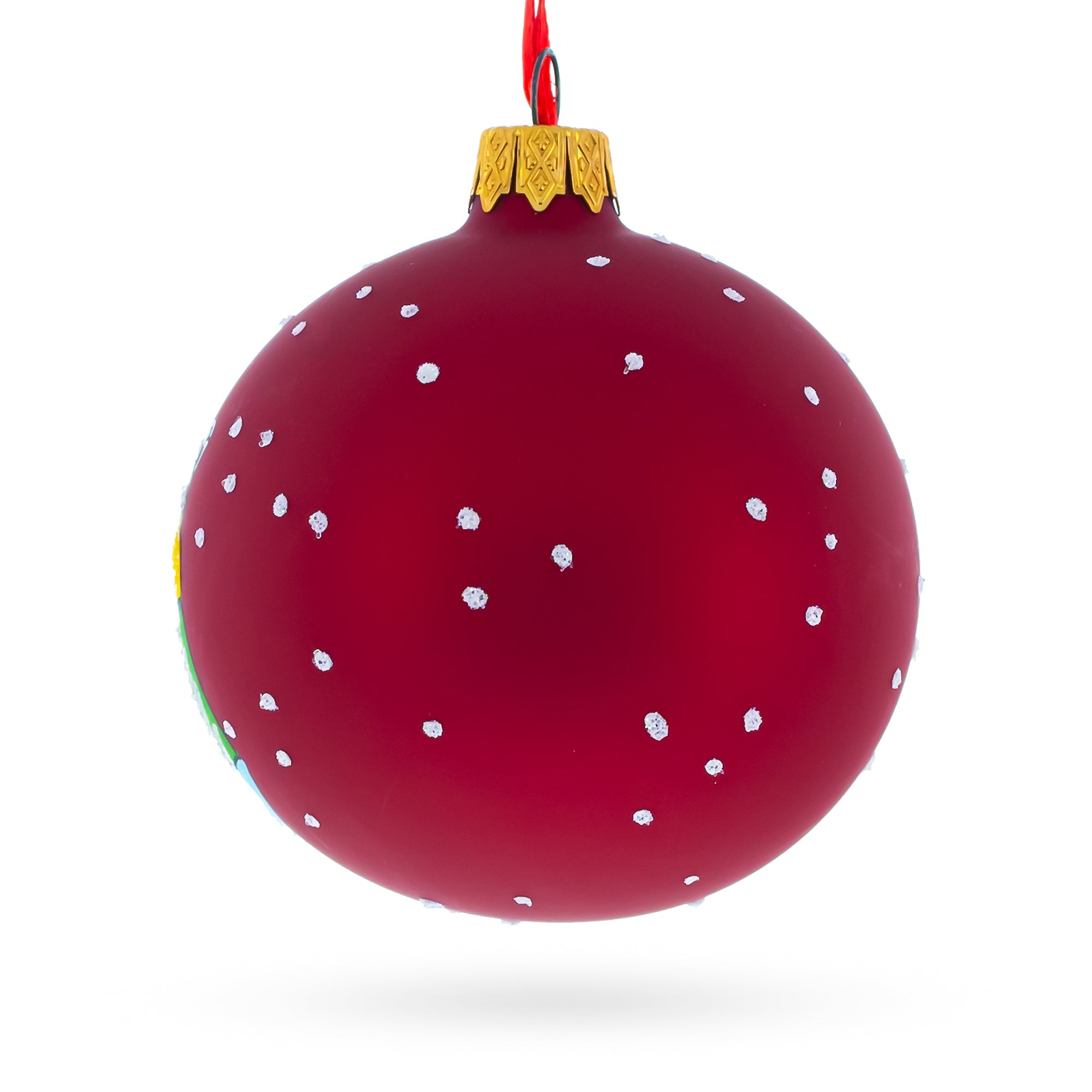 Checkout Star: Cashier Blown Glass Ball Christmas Ornament 3.25 Inches