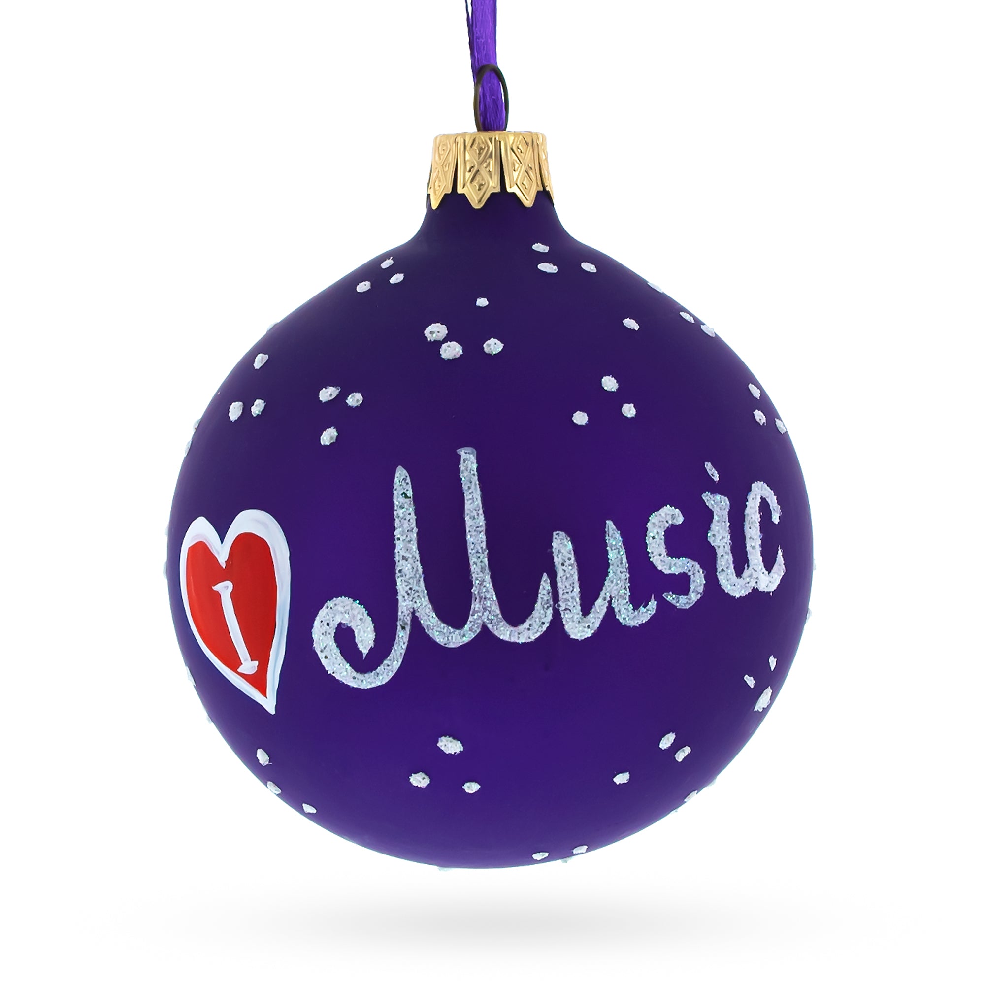 Melodic Symphony: Blown Glass Ball Music Instruments Christmas Ornament 3.25 Inches