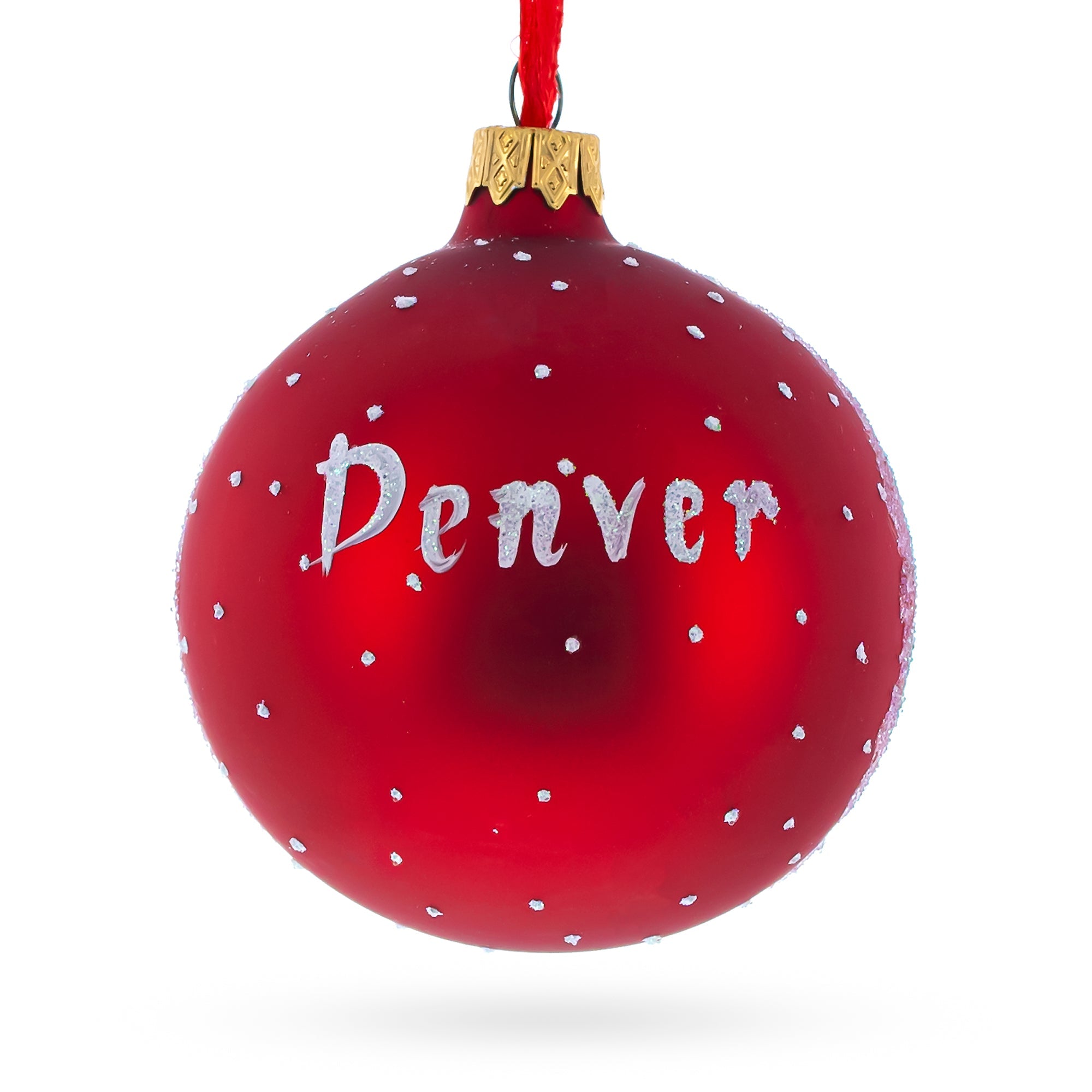 Denver, Colorado Glass Ball Christmas Ornament 3.25 Inches