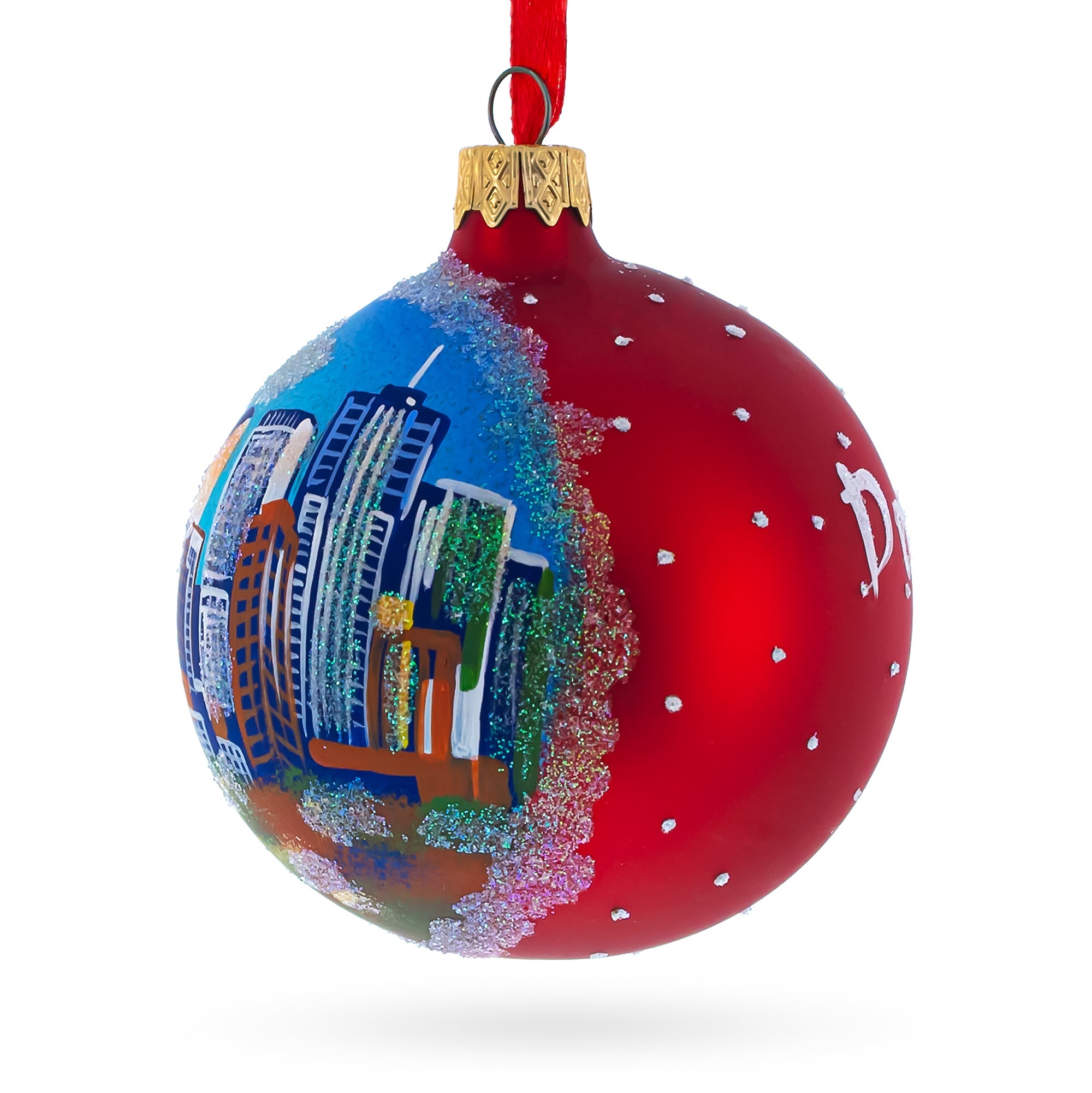 Denver, Colorado Glass Ball Christmas Ornament 3.25 Inches