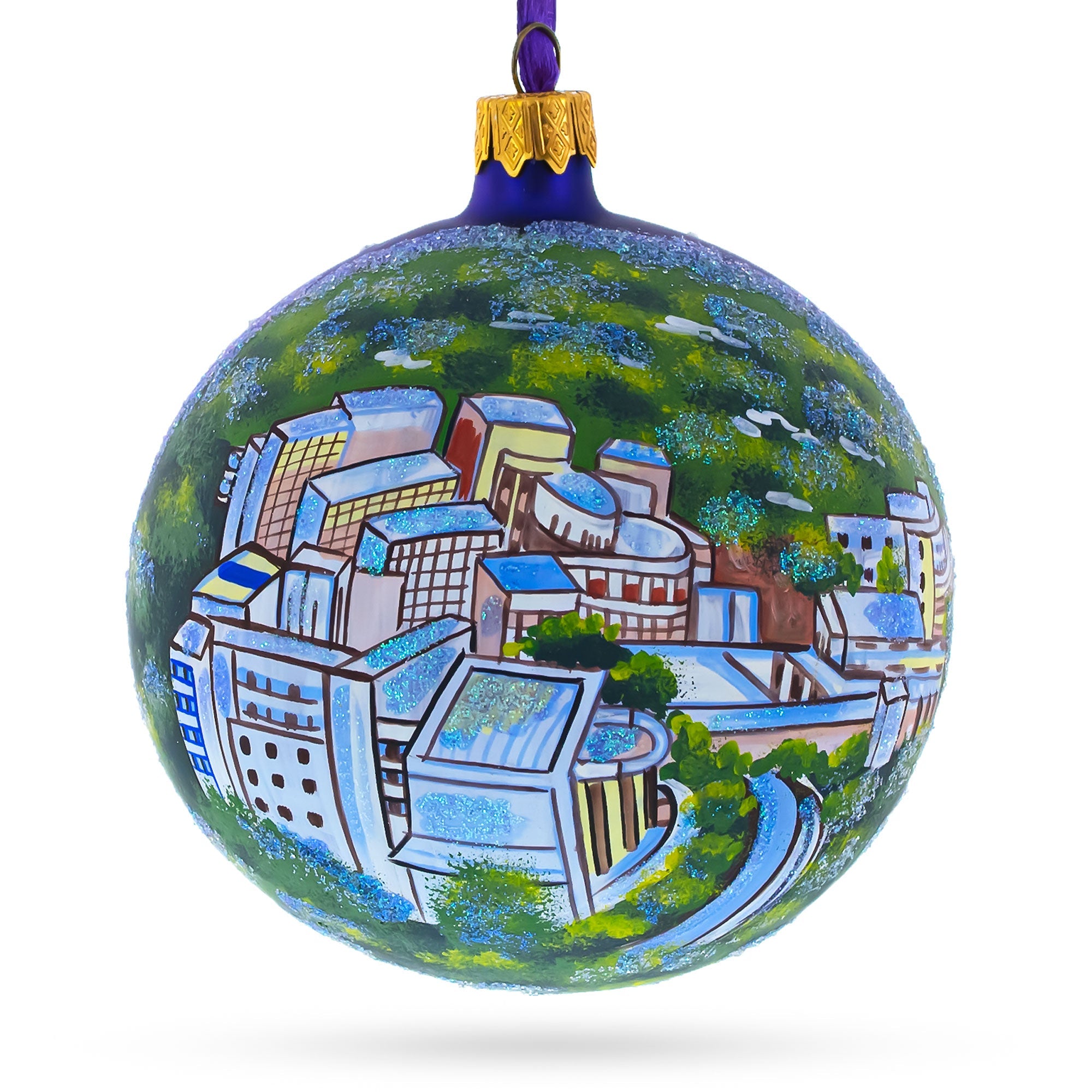 Los Angeles, California, Usa Glass Ball Christmas Ornament 4 Inches