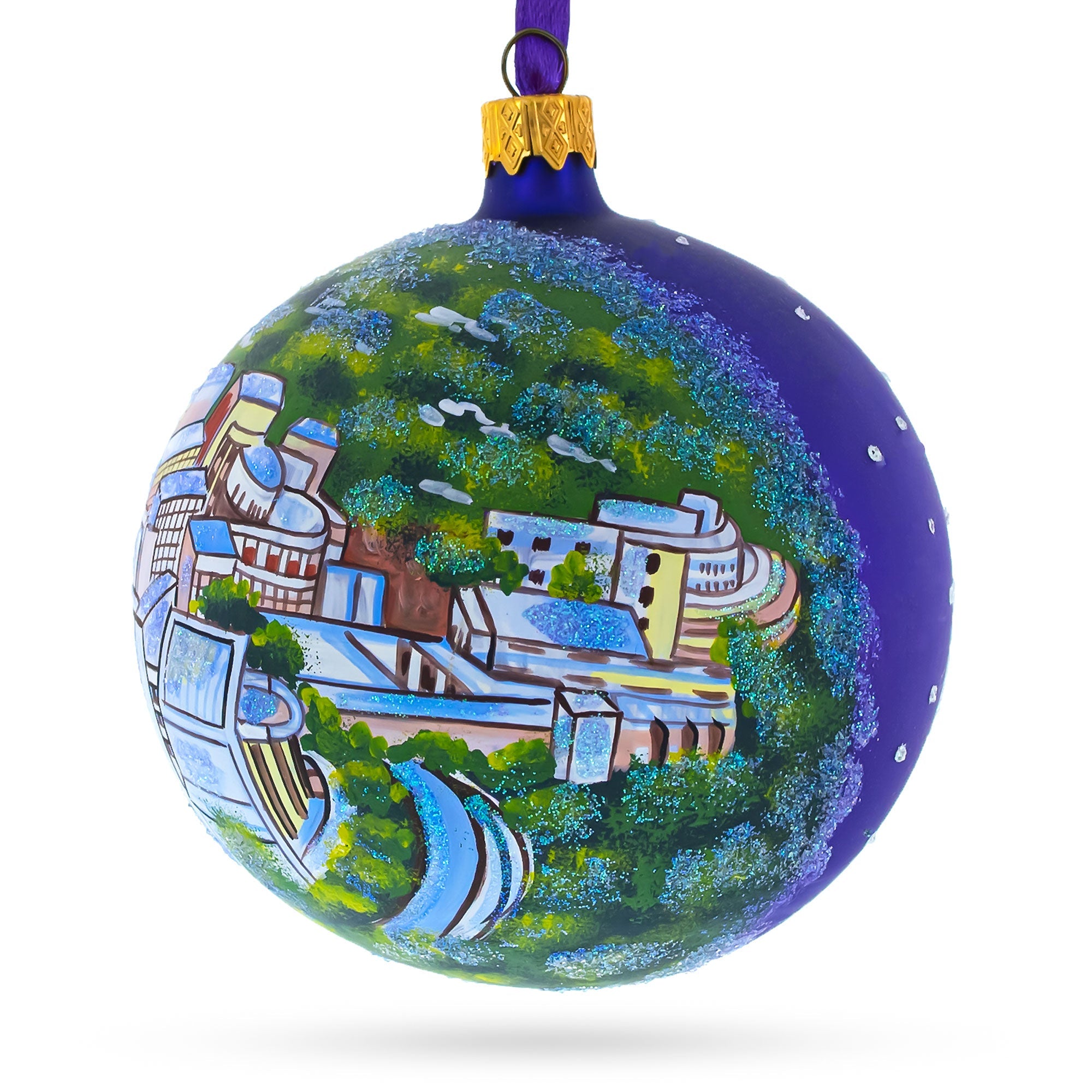 Los Angeles, California, Usa Glass Ball Christmas Ornament 4 Inches