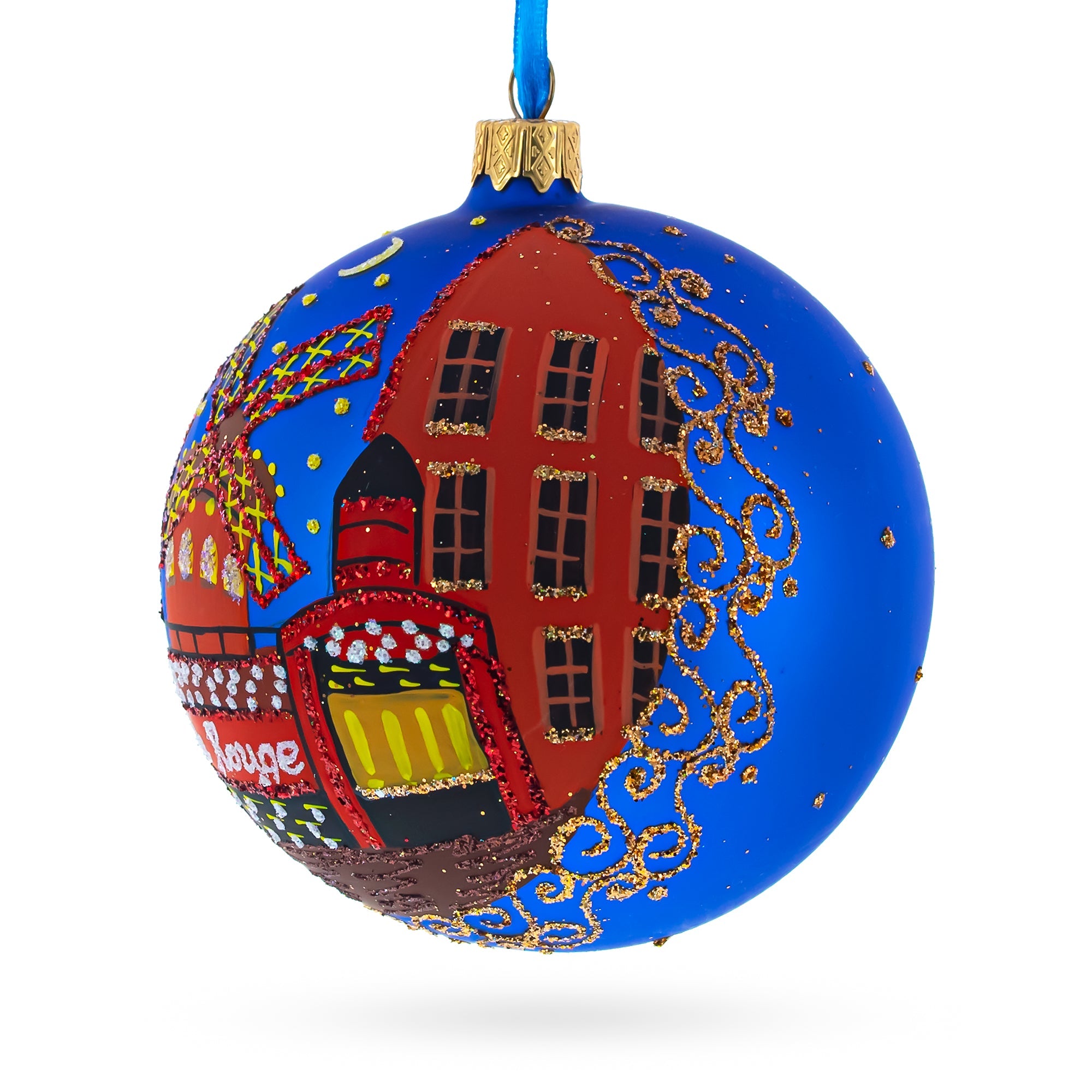 Paris, France Glass Ball Christmas Ornament 4 Inches