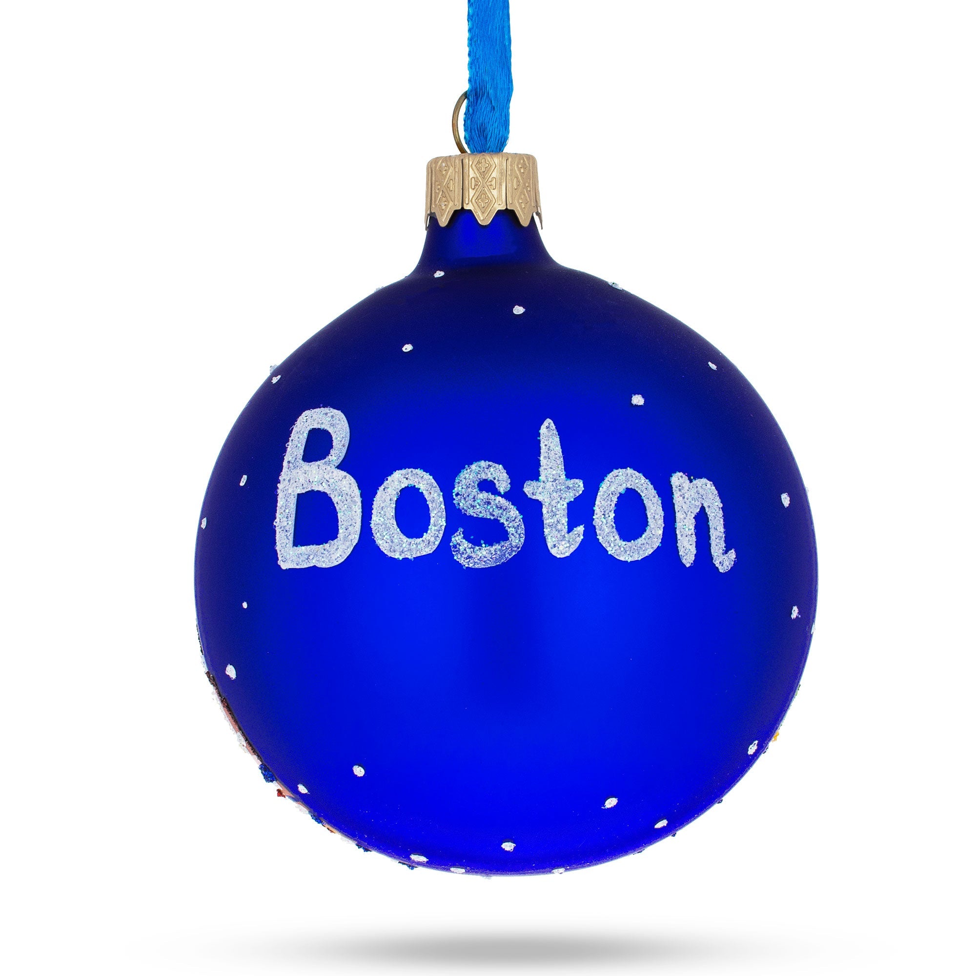 Boston, Massachusetts, Usa Glass Ball Christmas Ornament 3.25 Inches